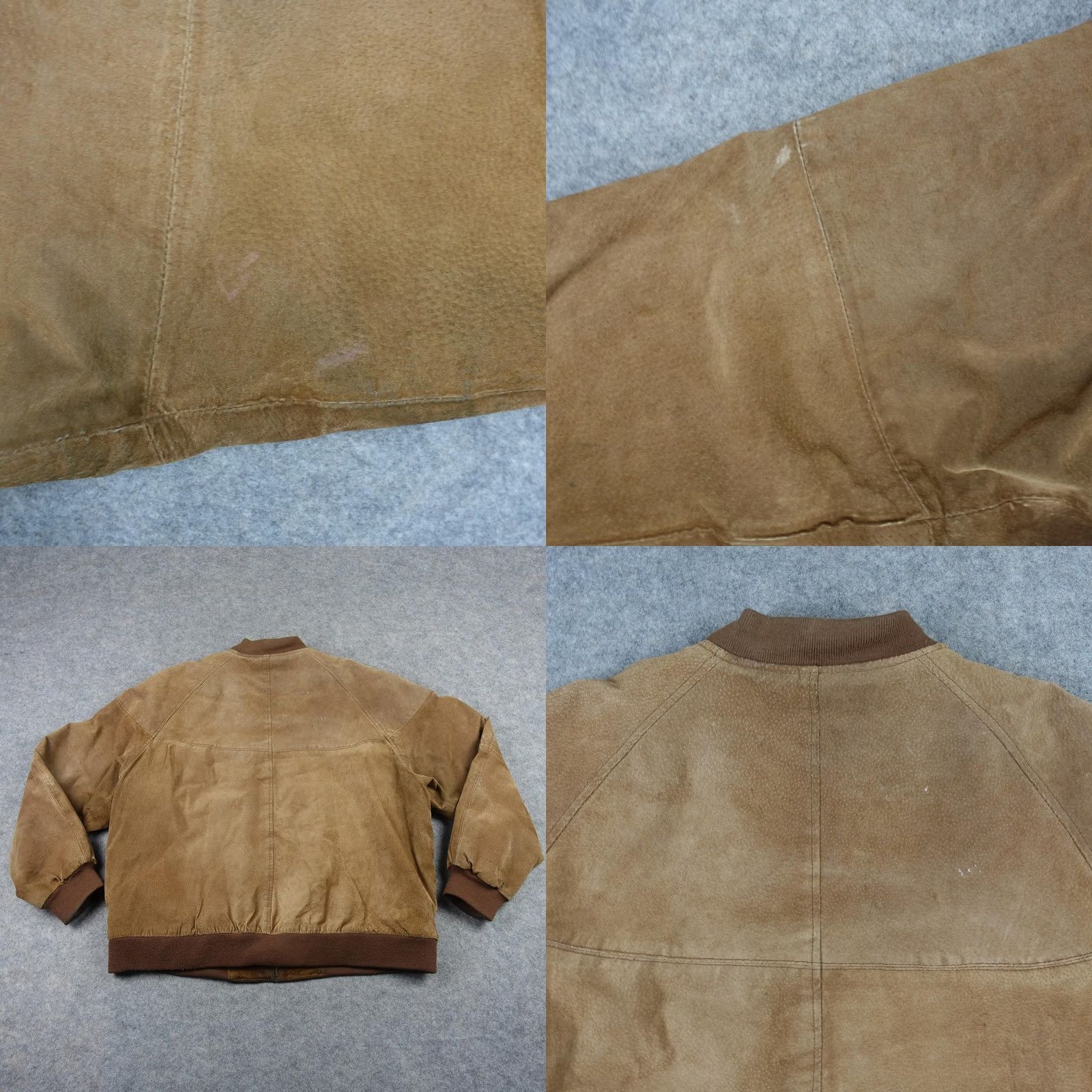 Route 66 VINTAGE Route 66 Jacket Mens XL Brown Leather Bomber Quilted Lining Full Zip VTG Size US XL / EU 56 / 4 - 8 Thumbnail