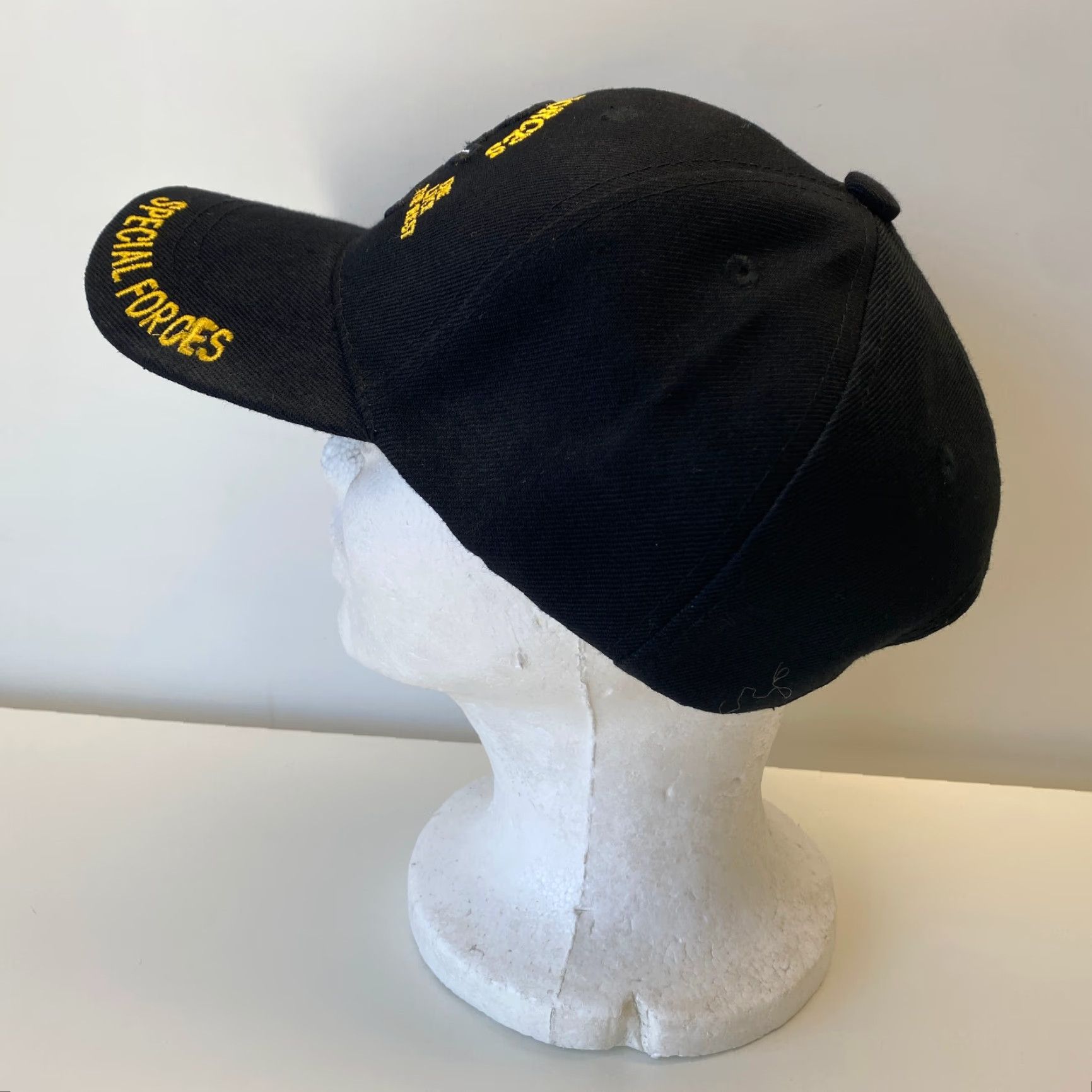 Vintage VINTAGE Elite Special Forces Hat Baseball Cap Men Adjustable Black 3D Skull Army USA 80s 90s Travel Casual Workwear Mens Size ONE SIZE - 3 Thumbnail