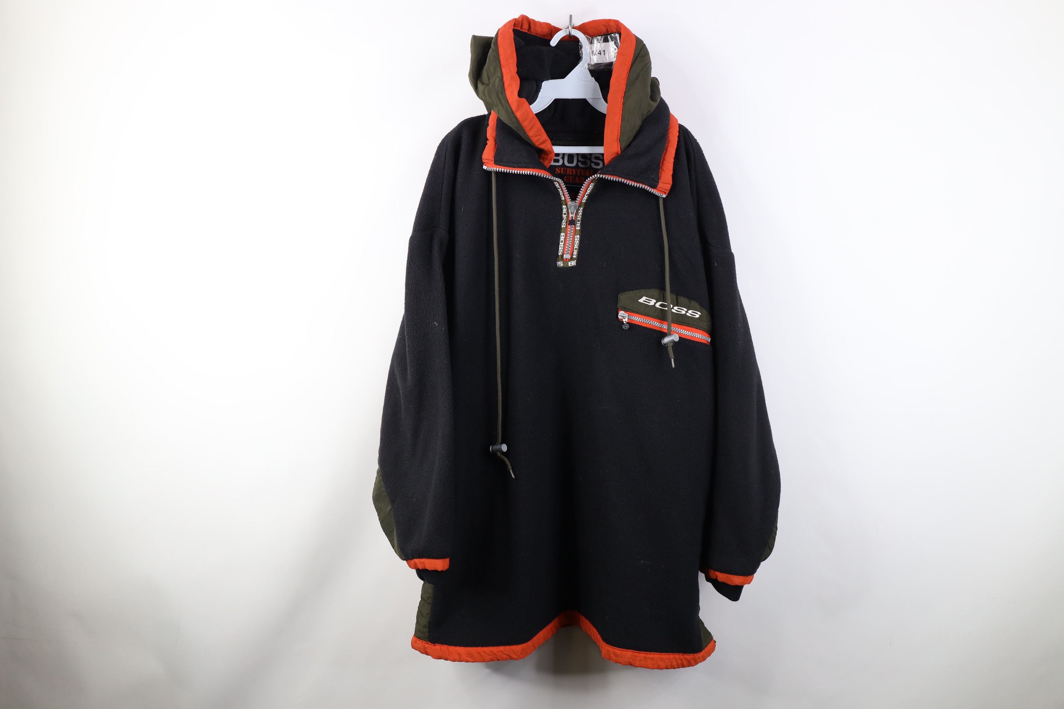 Vintage Vintage 90s Y2K Boss Streetwear Fleece After Hood Jacket Size US XL / EU 56 / 4 - 1 Thumbnail