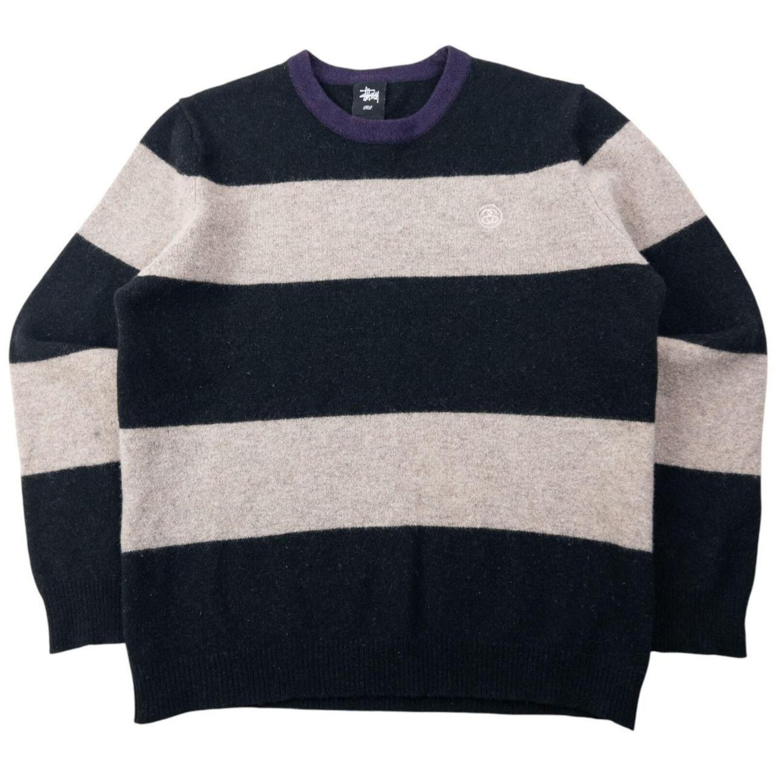 Stussy Vintage 2000s Stussy Striped Wool Jumper Size XS Size US L / EU 52-54 / 3 - 1 Thumbnail