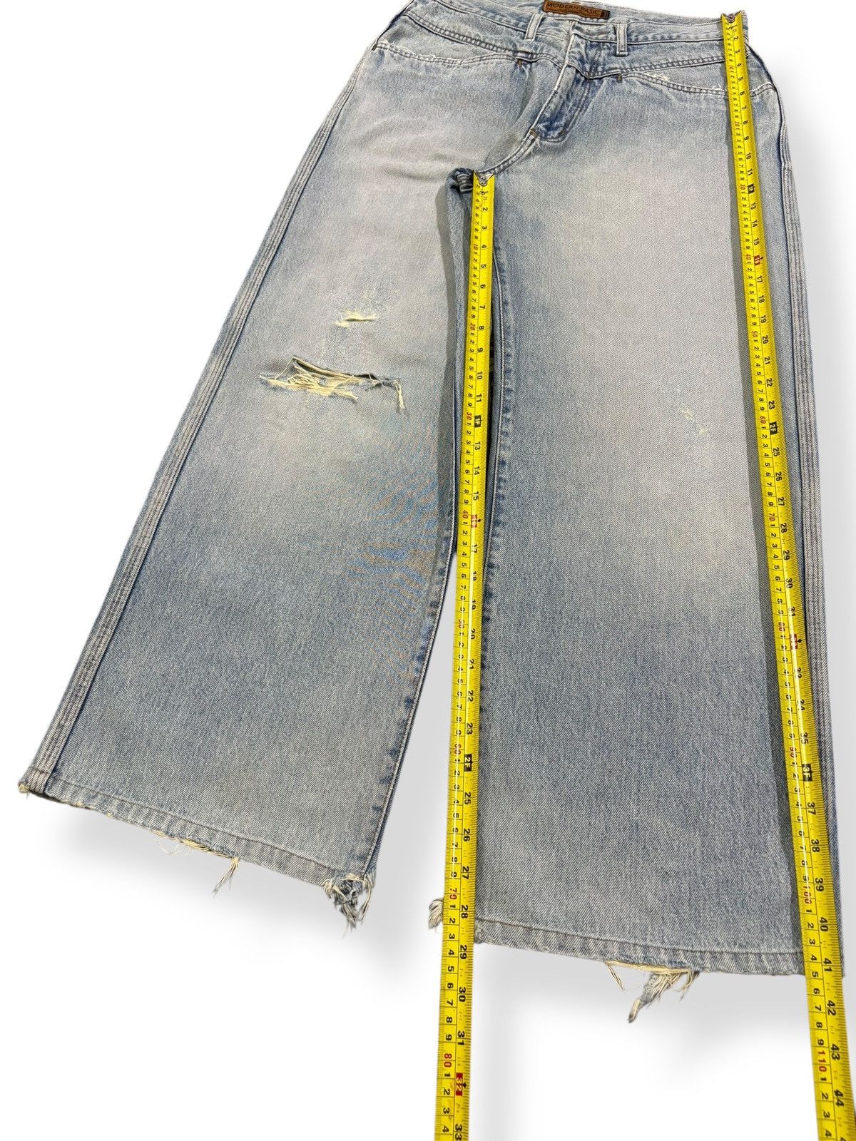 Wrangler Vintage Wrangler Light Blue Wash Baggy Distressed Jeans Size US 32 / EU 48 - 12 Thumbnail