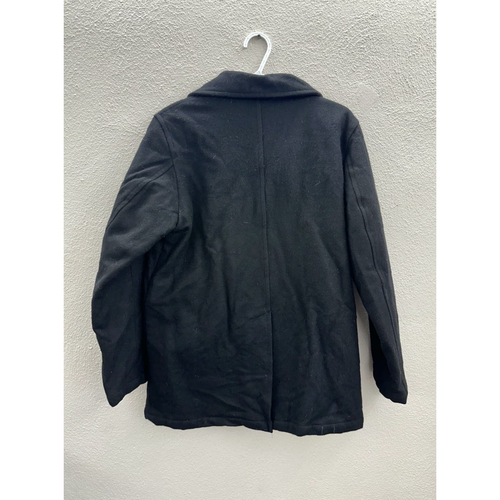 Route 66 Route 66 Womens Peacoat Jacket Black XL Double-Breasted Lined Button-Up Urban, 90s, Classic, Outdoor, Office, Casual Womens Size XL / US 12-14 / IT 48-50 - 7 Thumbnail