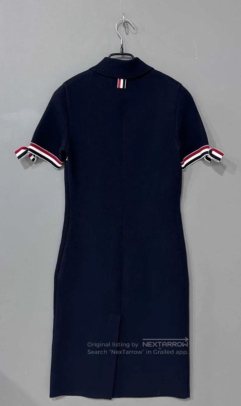 Thom Browne Thom Browne Navy Striped Knit Dress Size XS / US 0-2 / IT 36-38 - 3 Thumbnail