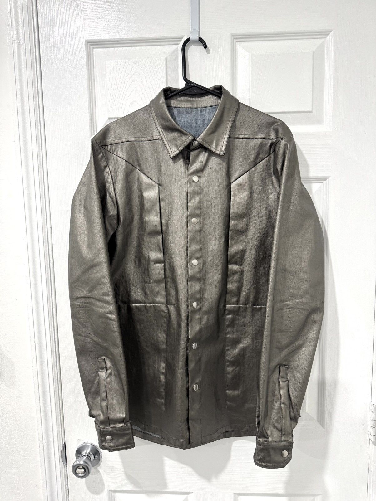 Rick Owens Rick Owens Gunmetal Fogpocket Shirt Size US M / EU 48-50 / 2 - 1 Thumbnail