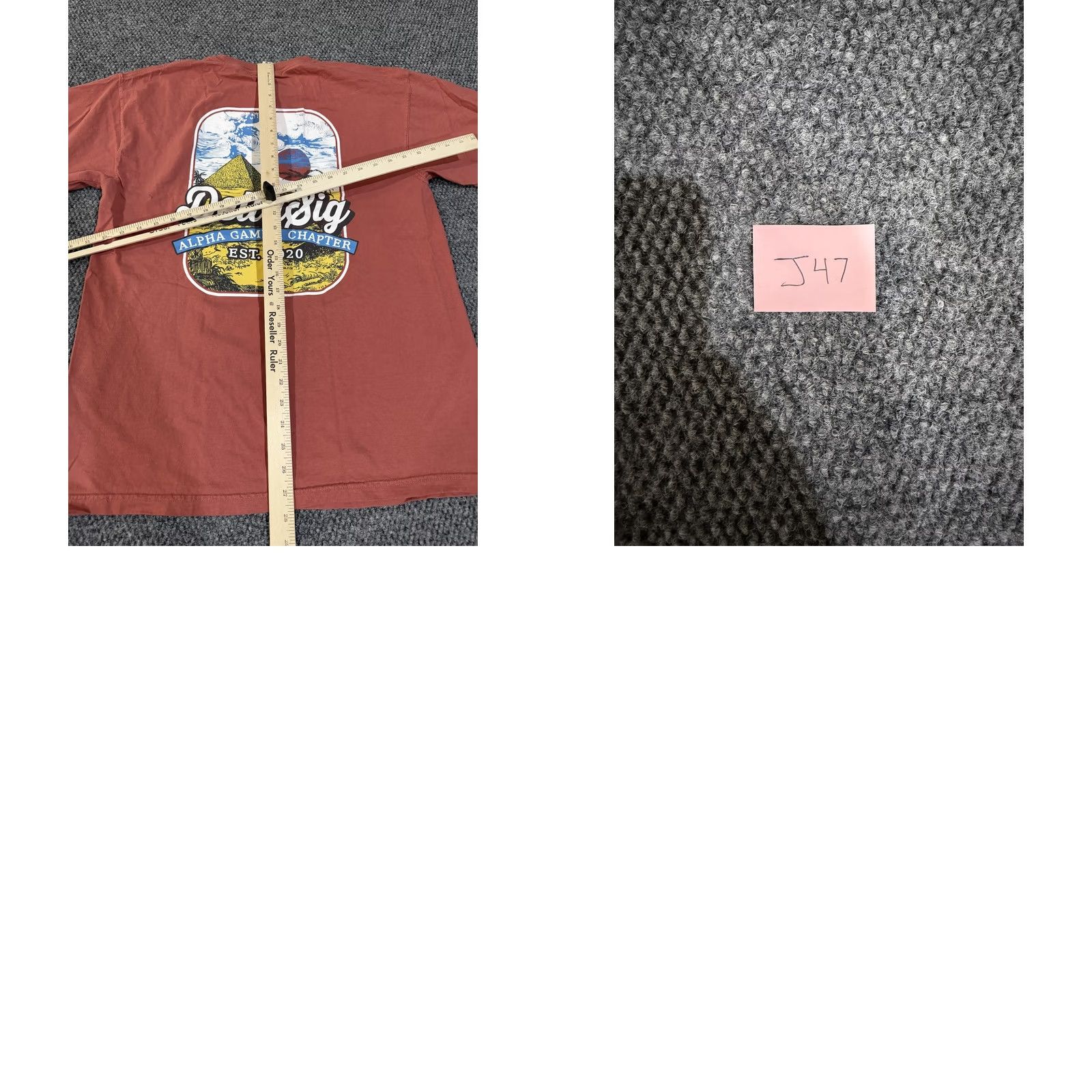 Comfort Colors Comfort Colors Shirt Mens L Red Delta Sig Fall Rush Pocket Graphic T-Shirt Size US L / EU 52-54 / 3 - 8 Thumbnail