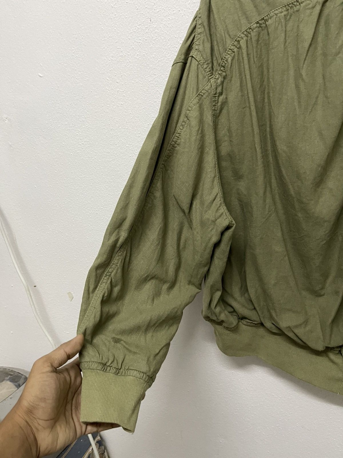 Issey Miyake 🐐90s ISSEY MIYAKE BAT WING BOMBER JACKET OLIVE GREEN Size US M / EU 48-50 / 2 - 17 Thumbnail