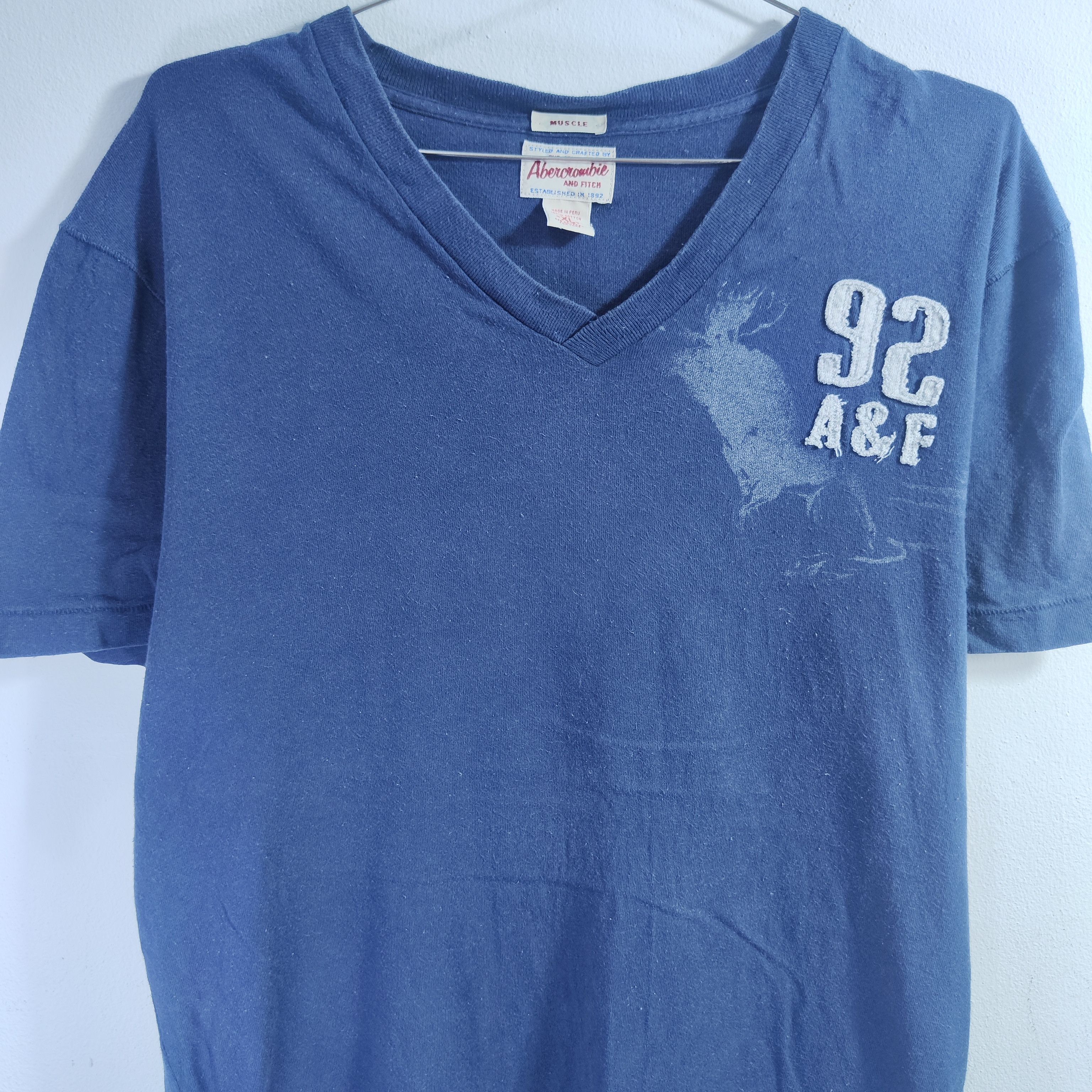 Abercrombie & Fitch Abercrombie T shirt y2k XL Blue Size US XL / EU 56 / 4 - 2 Thumbnail