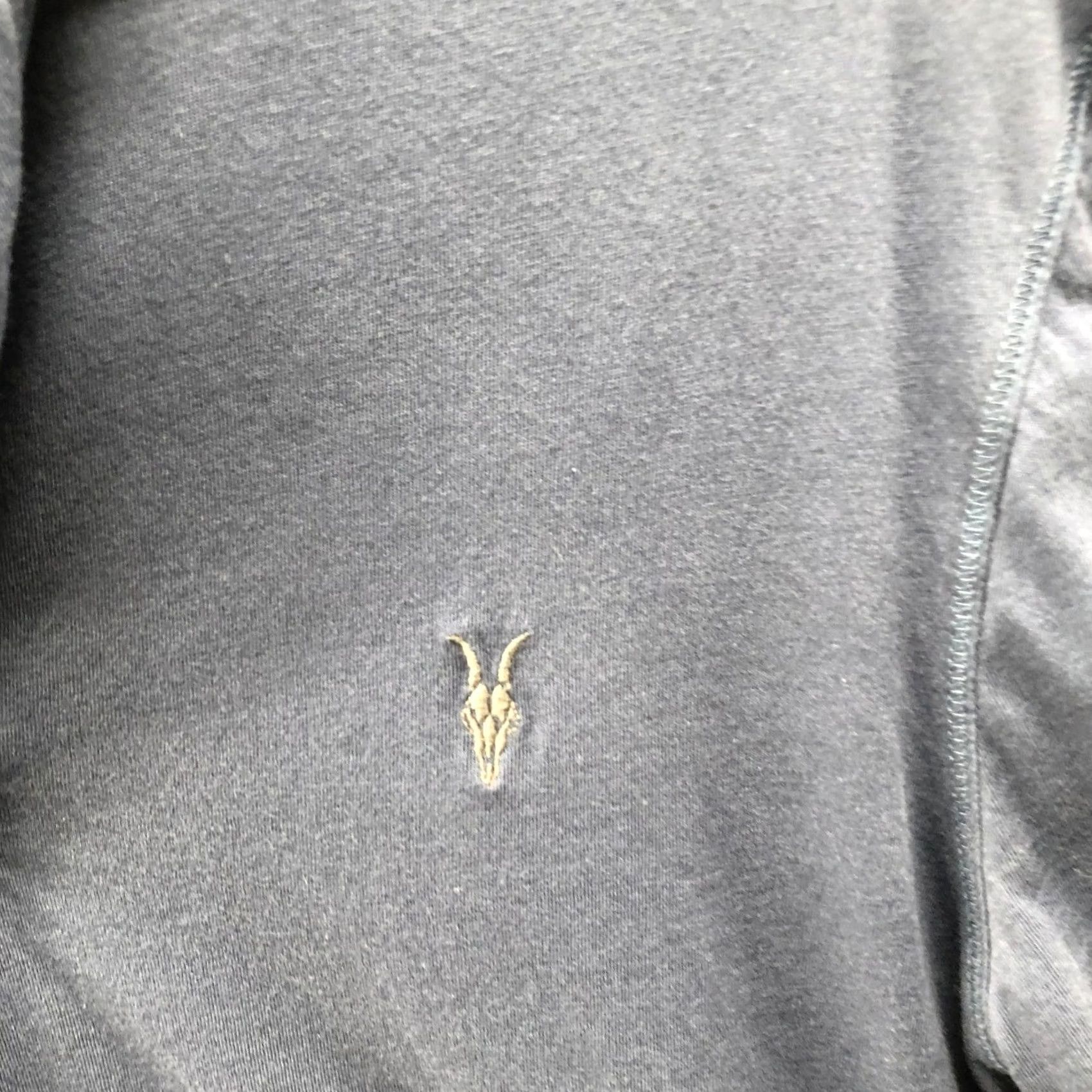 Allsaints AllSaints Vidal Polo Shirt Mens L Blue Short Sleeve Embroidered Logo Ramskull Size US L / EU 52-54 / 3 - 5 Thumbnail