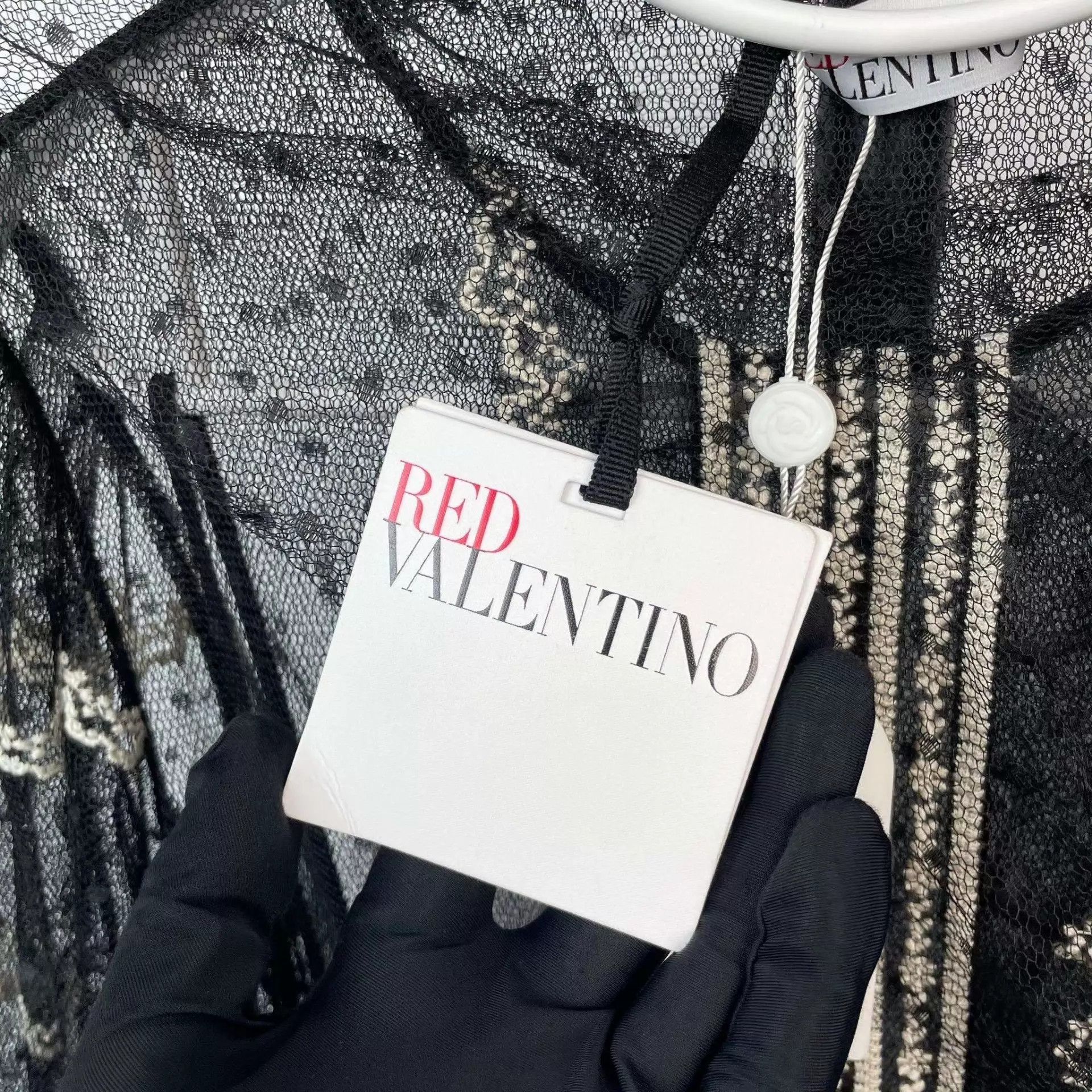 Valentino Valentino Black White Bow Lace Tulle Dress 165 New With Tags Size S / US 4 / IT 40 - 3 Thumbnail