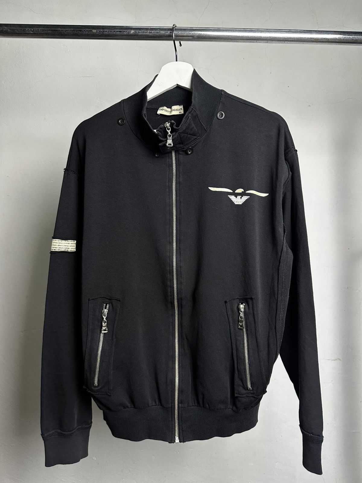 Emporio Armani Emporior Armani Double Zip Front Biker Sweat Jacket