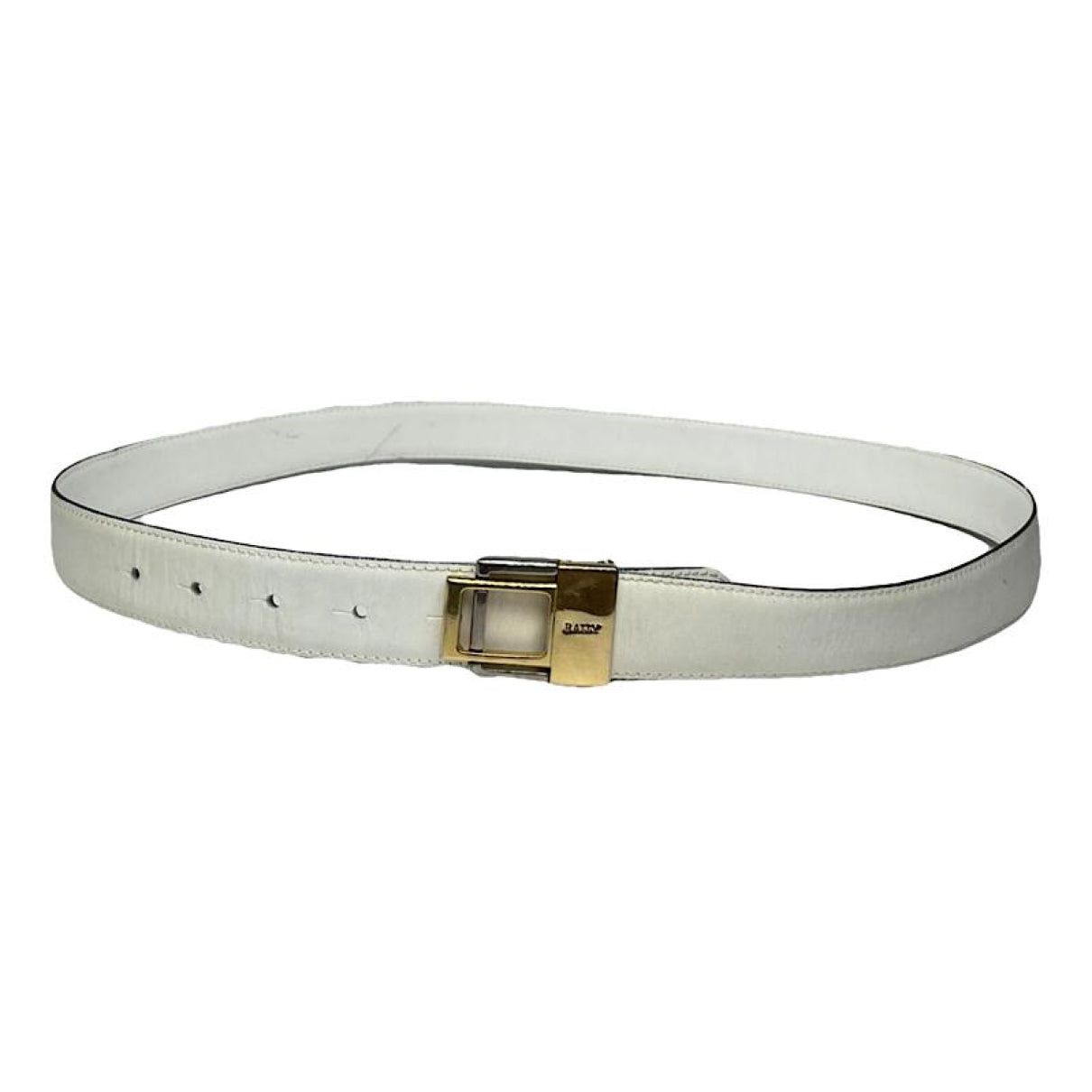 Bally White Leather Belt Size ONE SIZE - 1 Thumbnail