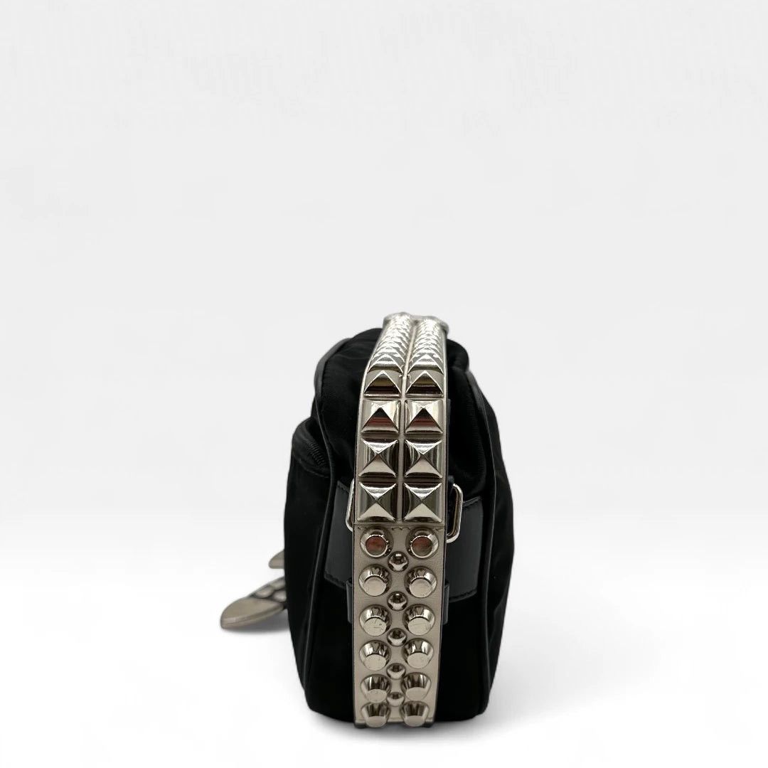Prada Prada Shoulderbag Rockstar Studded AW18 nylon black Size ONE SIZE - 5 Thumbnail