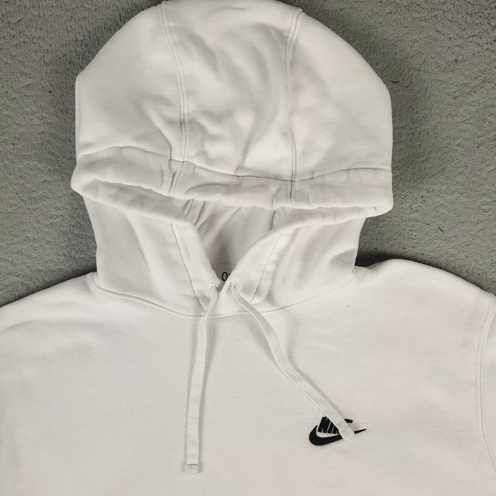 Nike Nike Mens Large White Hooded Pullover Hoodie Sweatshirt Swoosh Casual Stained Sweatshirt Size US L / EU 52-54 / 3 - 2 Thumbnail