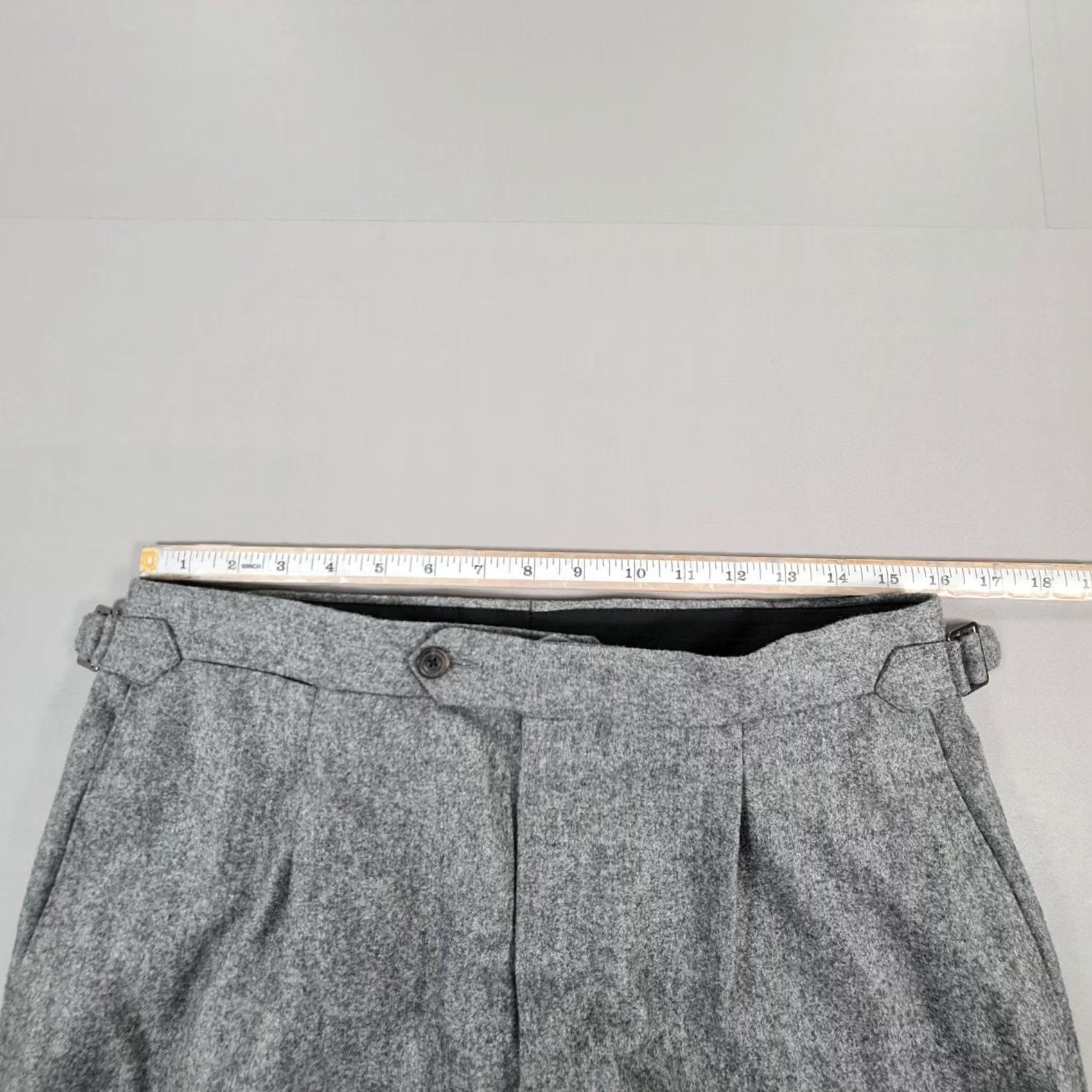 Thom Sweeney Thom Sweeney Trousers Grey Wool Flannel W30 L26 Dress Pants Mens Regular Slim/Tapered Pocket Size US 30 / EU 46 - 7 Thumbnail