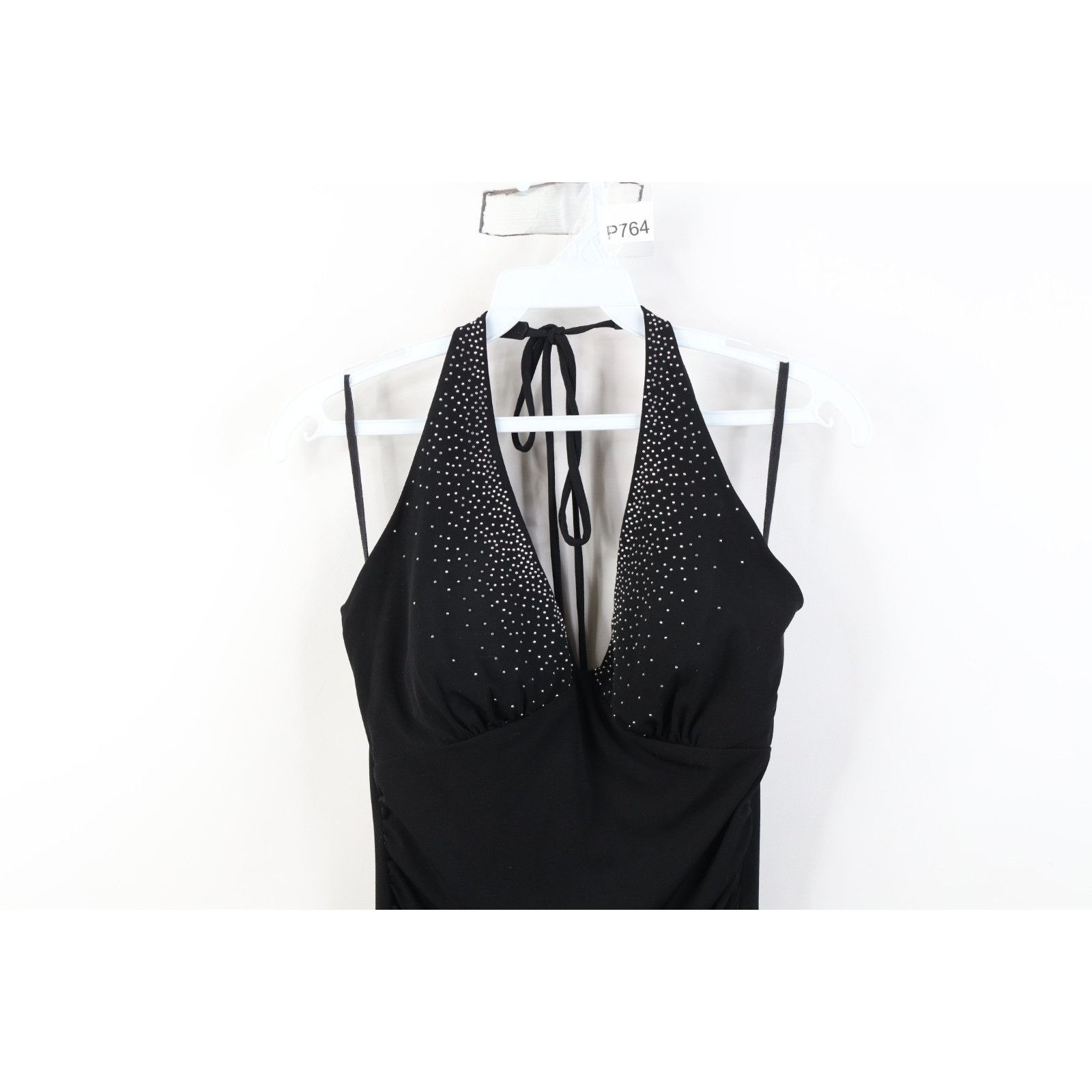 Vintage Vintage 90s Y2K Babydoll Sequin Fairy Halter Top Dress Size M / US 6-8 / IT 42-44 - 2 Thumbnail