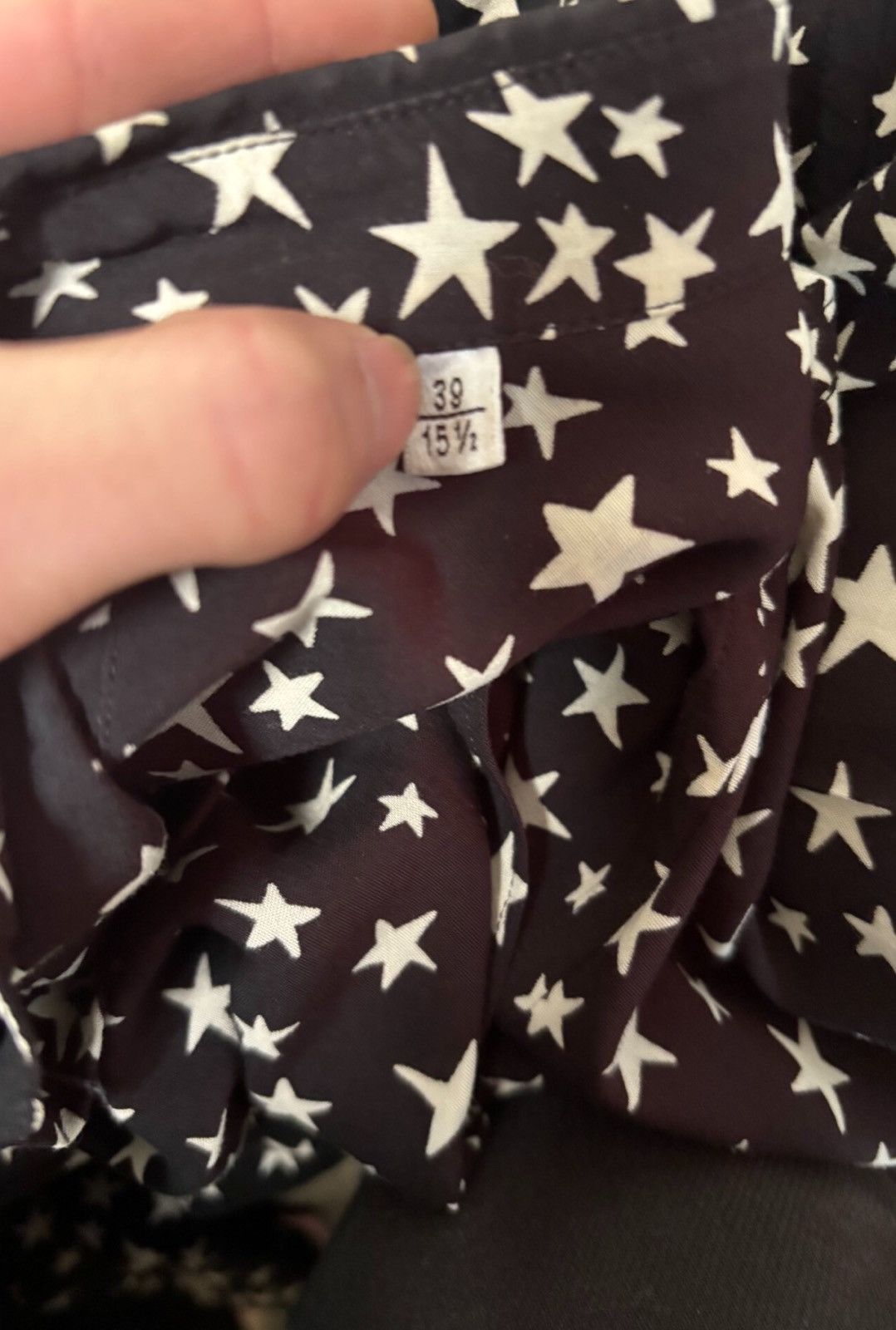 Saint Laurent Paris Saint Laurent SLP 2016FW Black & White Star Shirt Size US L / EU 52-54 / 3 - 5 Thumbnail