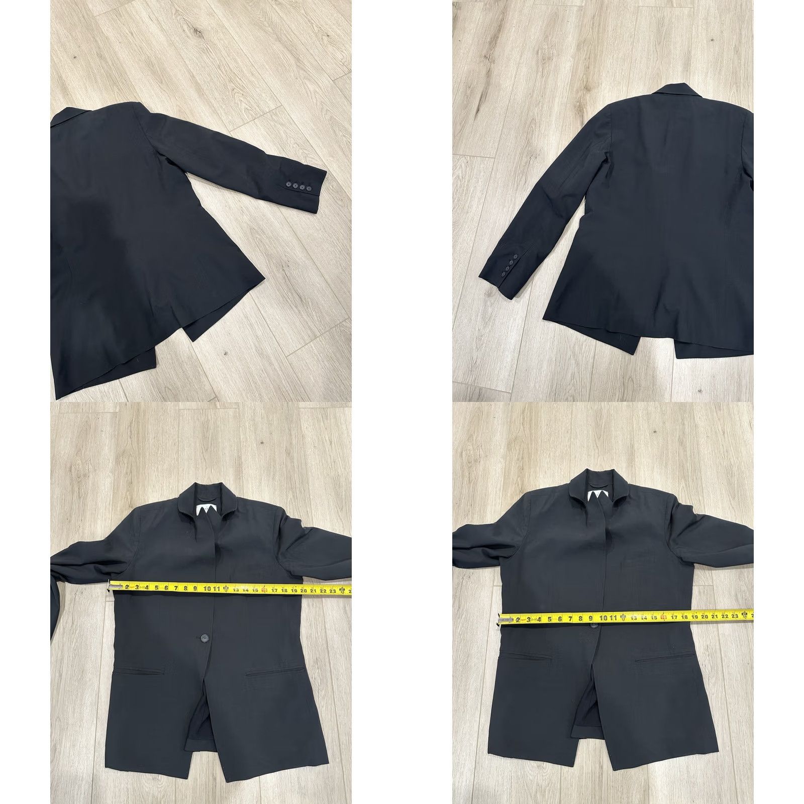 Vintage Argent Blazer Coat Jacket One-Button Black Wool Size 12 Women USA Dressy Casual Workwear Long Sleeve Size XL / US 12-14 / IT 48-50 - 8 Thumbnail
