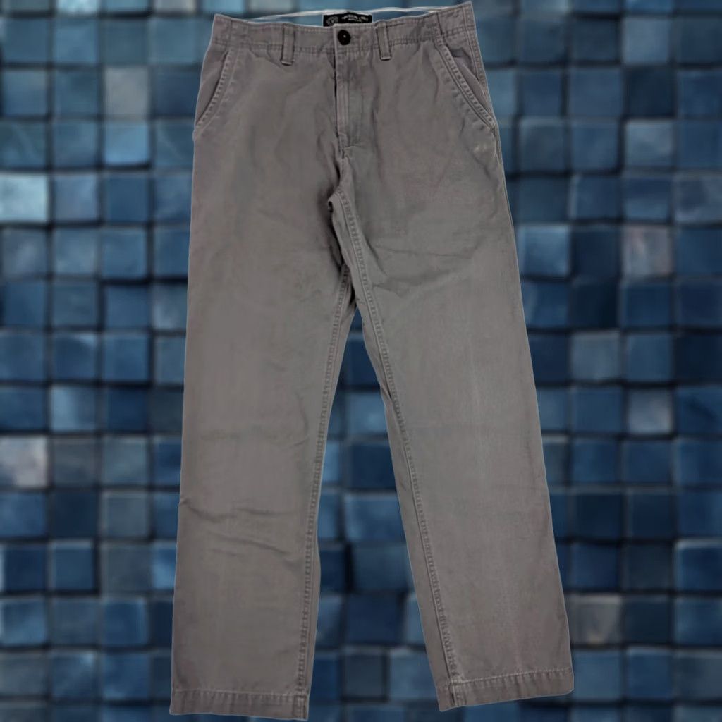 American Eagle Outfitters American Eagle Outfitters Relaxed Straight Chino Pants Men 32 Gray Cotton Blend Size US 32 / EU 48 - 1 Thumbnail