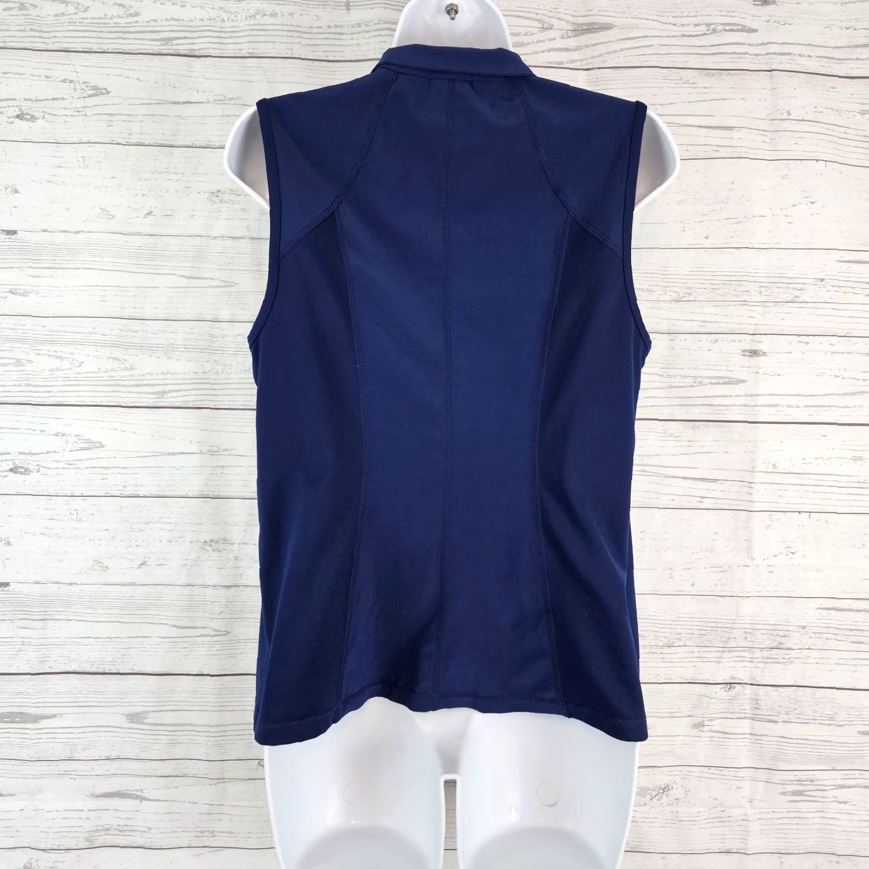 Vintage VINTAGE/CHICO'S ZENERGY Womens Vest Solid Blue Zip Pockets Size 4 0 US 4/6 Size S / US 4 / IT 40 - 3 Thumbnail
