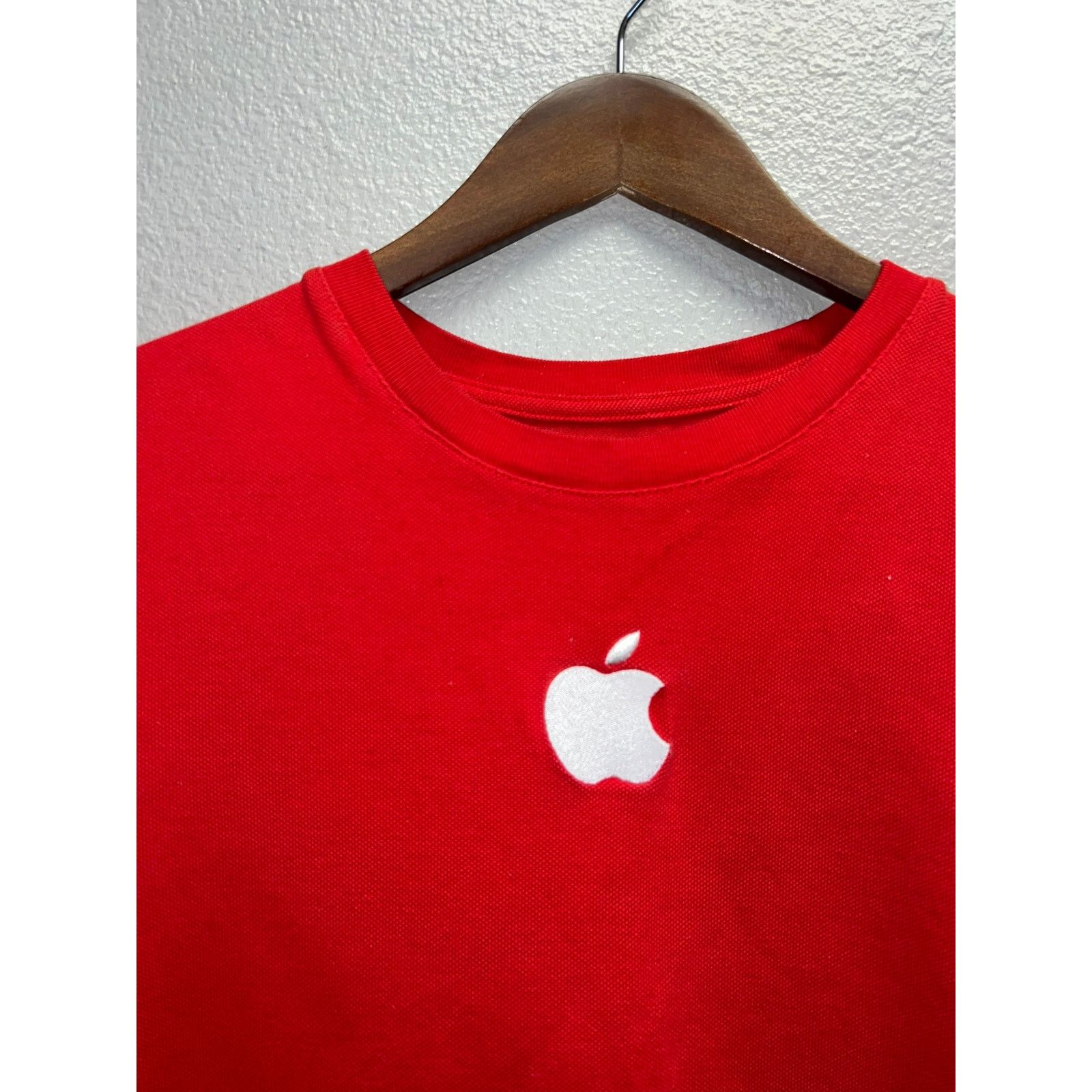 Apple Apple Shirt Long Sleeve Logo Company Red Tee Cotton Medium Size US M / EU 48-50 / 2 - 3 Thumbnail