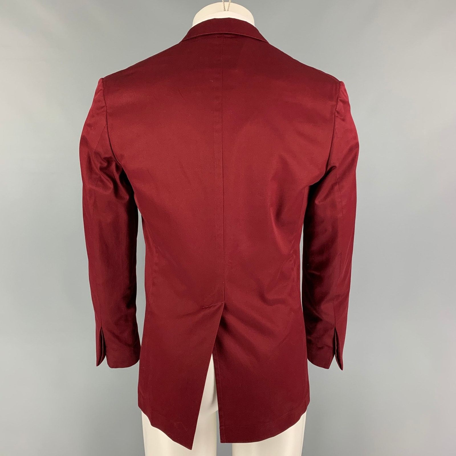 Other SPENCER HART Size 38 Burgundy Cotton Notch Lapel Sport Coat Size 38R - 3 Thumbnail