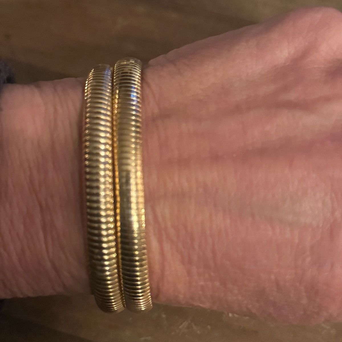 Vintage Vintage Marshal Metals flexible ribbed bangle bracelets Size ONE SIZE - 2 Thumbnail