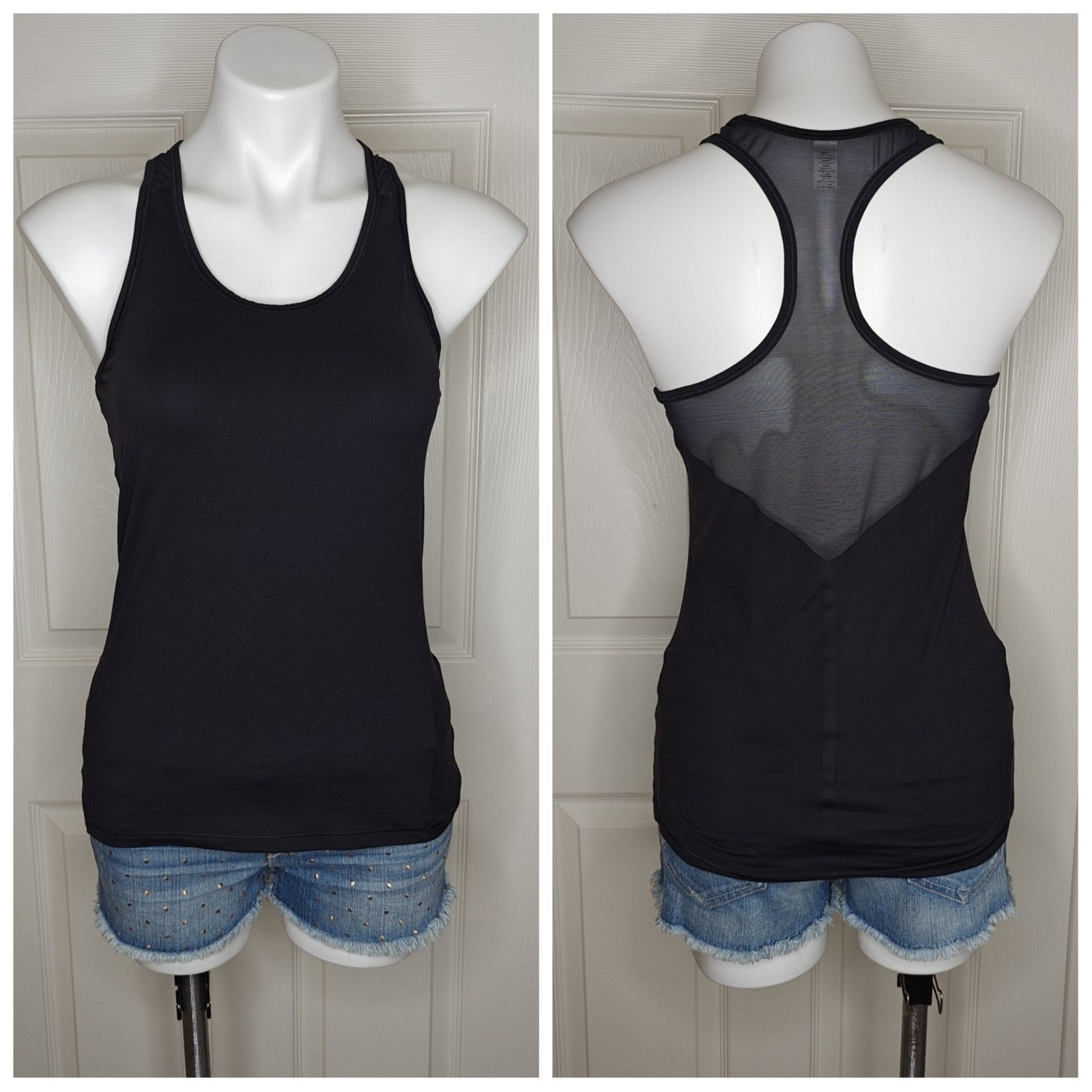 Athleta Athleta black mesh chi halter tank top sz XS Size XS / US 0-2 / IT 36-38 - 1 Thumbnail