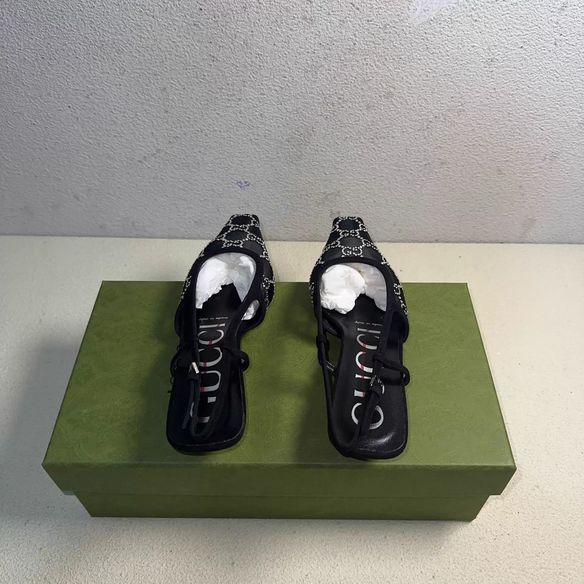 Gucci GUCCI GG Monogram Black Heels 34.5 Size US 4 / IT 34 - 3 Thumbnail