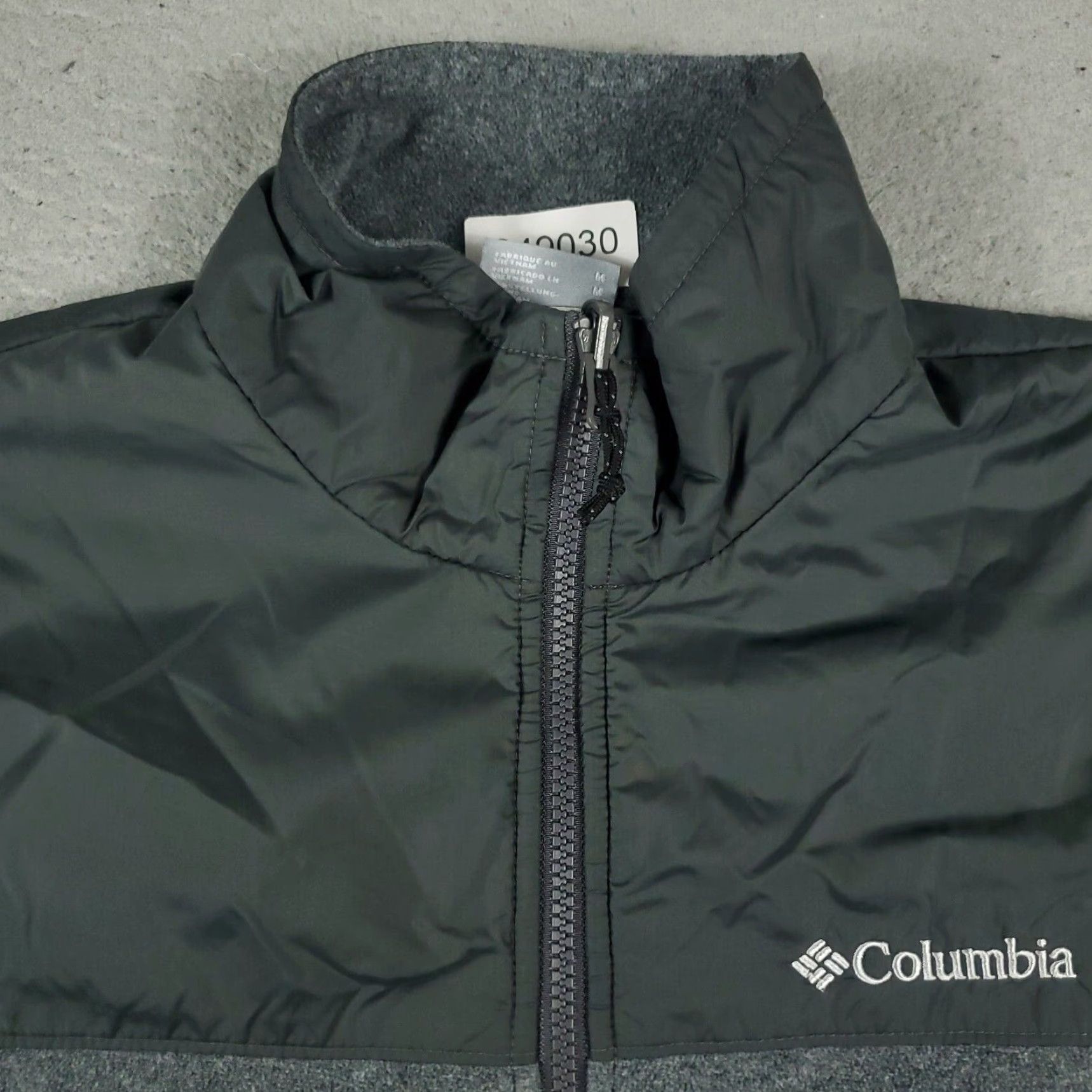 Vintage Columbia Men Sweater Full Zip Gray Fleece Mock Neck Classic Logo Pockets Regular Size M Size US M / EU 48-50 / 2 - 2 Thumbnail