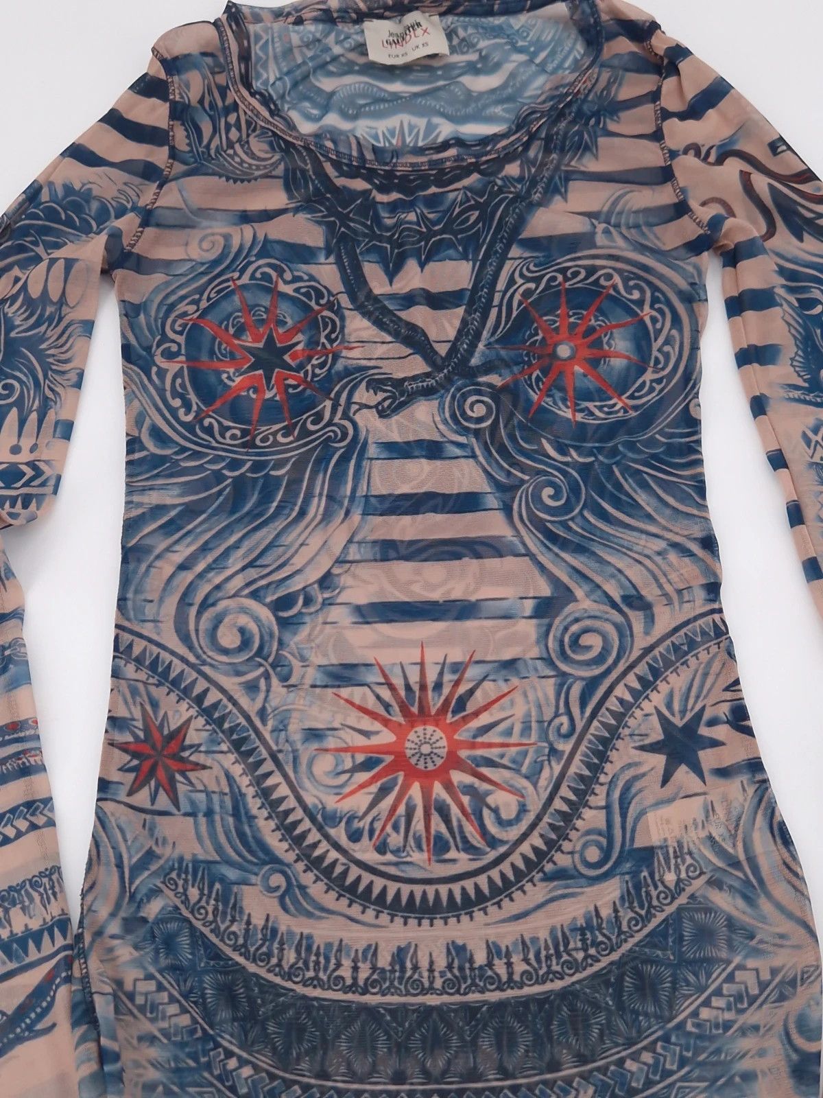 Jean Paul Gaultier JPG Tattoo Mesh Top Size XS / US 0-2 / IT 36-38 - 8 Thumbnail