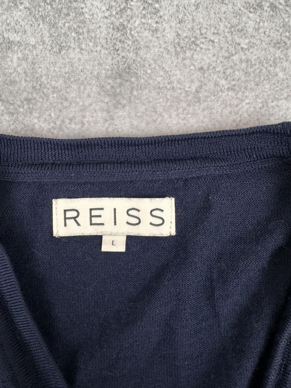 Reiss Reiss Men Cotton Cardigan Navy Size L Size US L / EU 52-54 / 3 - 3 Thumbnail