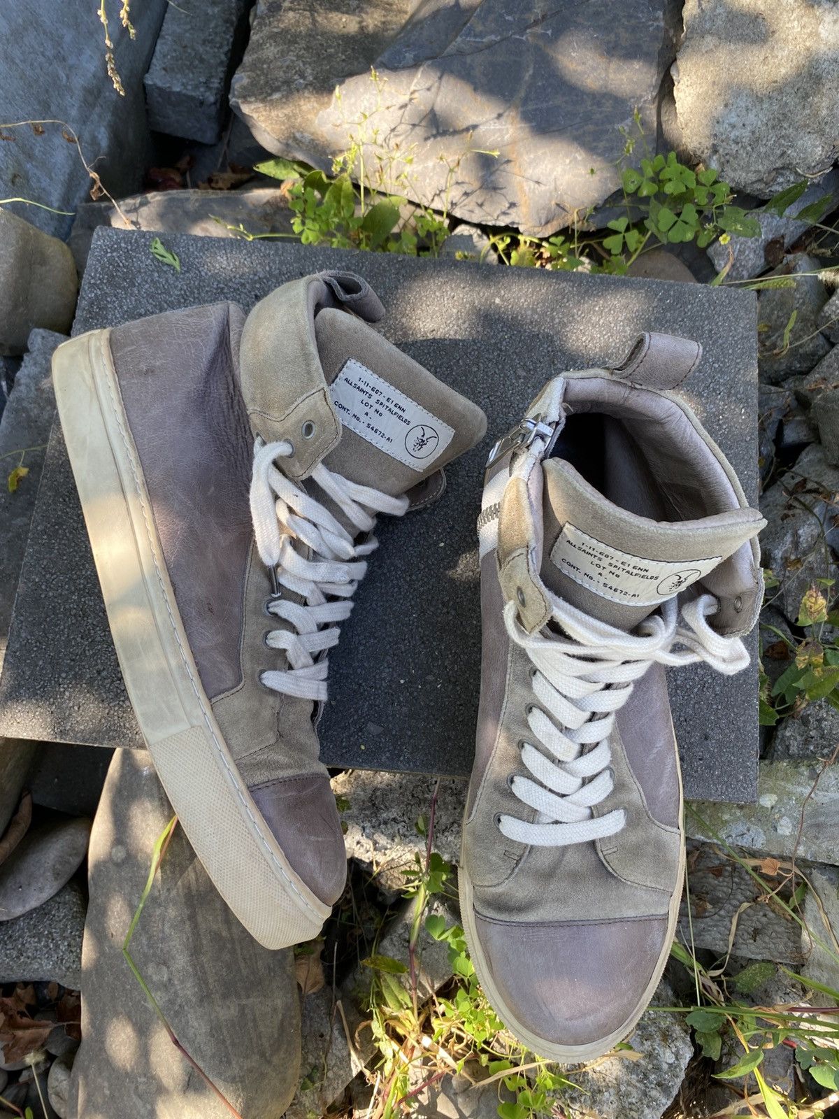 Allsaints All saints Hi-Top Leather shoes Rick Owens Balenciaga Style Size US 11 / EU 44 - 19 Thumbnail