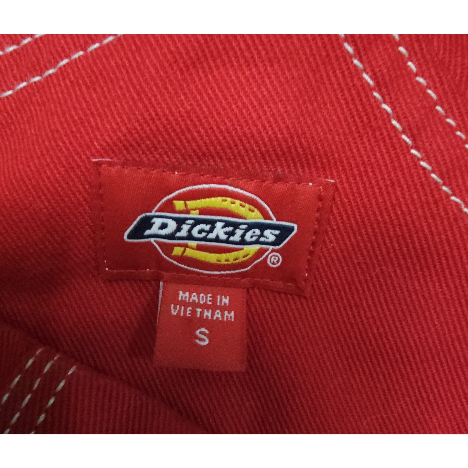 Dickies Dickies Relaxed Straight Leg Carpenter Overalls Red Women's Size 29" - 6 Thumbnail