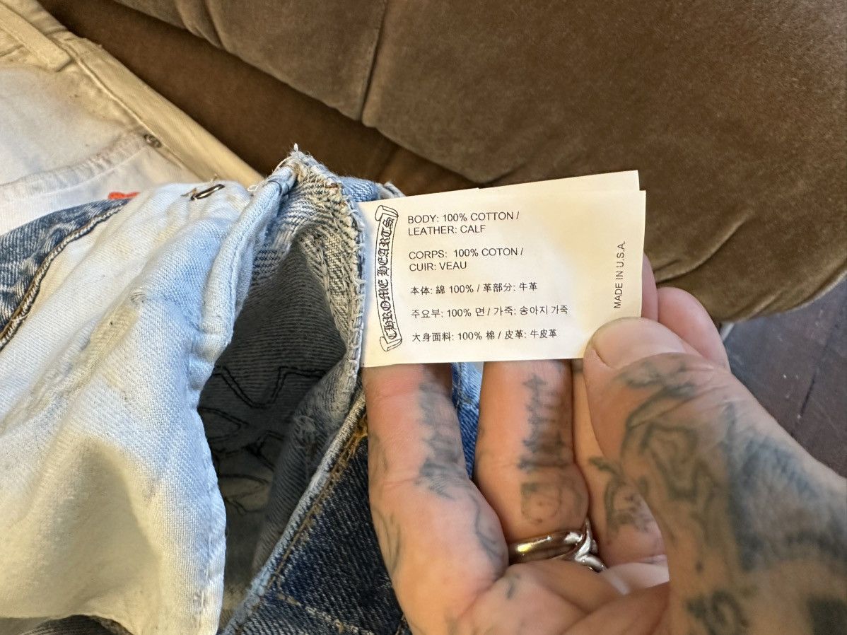 Chrome Hearts Chrome Hearts Chetah Leopard levi cross patch jeans blue Size US 34 / EU 50 - 11 Thumbnail