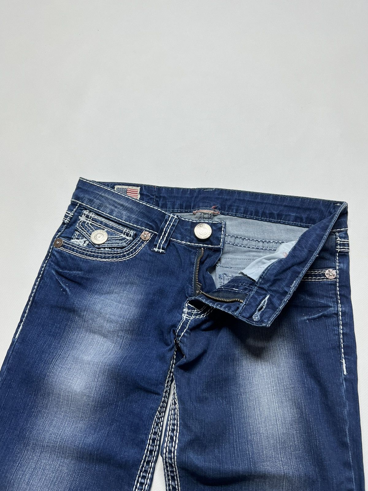 True Religion × Vintage Vintage Y2k True Religion 💙 Billy Super Denim Jeans 00’s Size 34" / US 12 / IT 48 - 12 Thumbnail