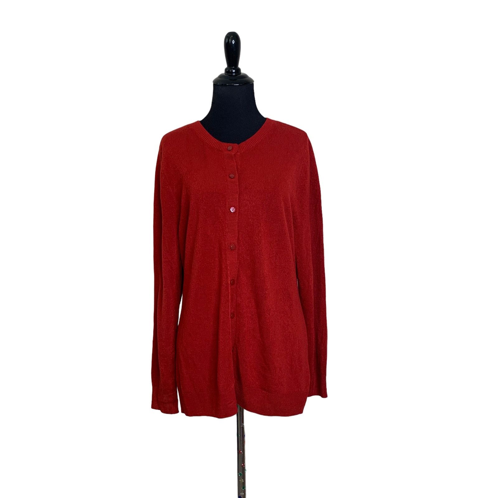 Croft & Barrow Croft & Barrow red long sleeves cardigan sweater size M Size M / US 6-8 / IT 42-44 - 8 Thumbnail