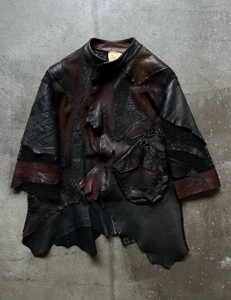 Other TT by SHOHEI TAKAMIYA Patchwork Distressed Leather Jacket Size US S / EU 44-46 / 1 - 4 Thumbnail