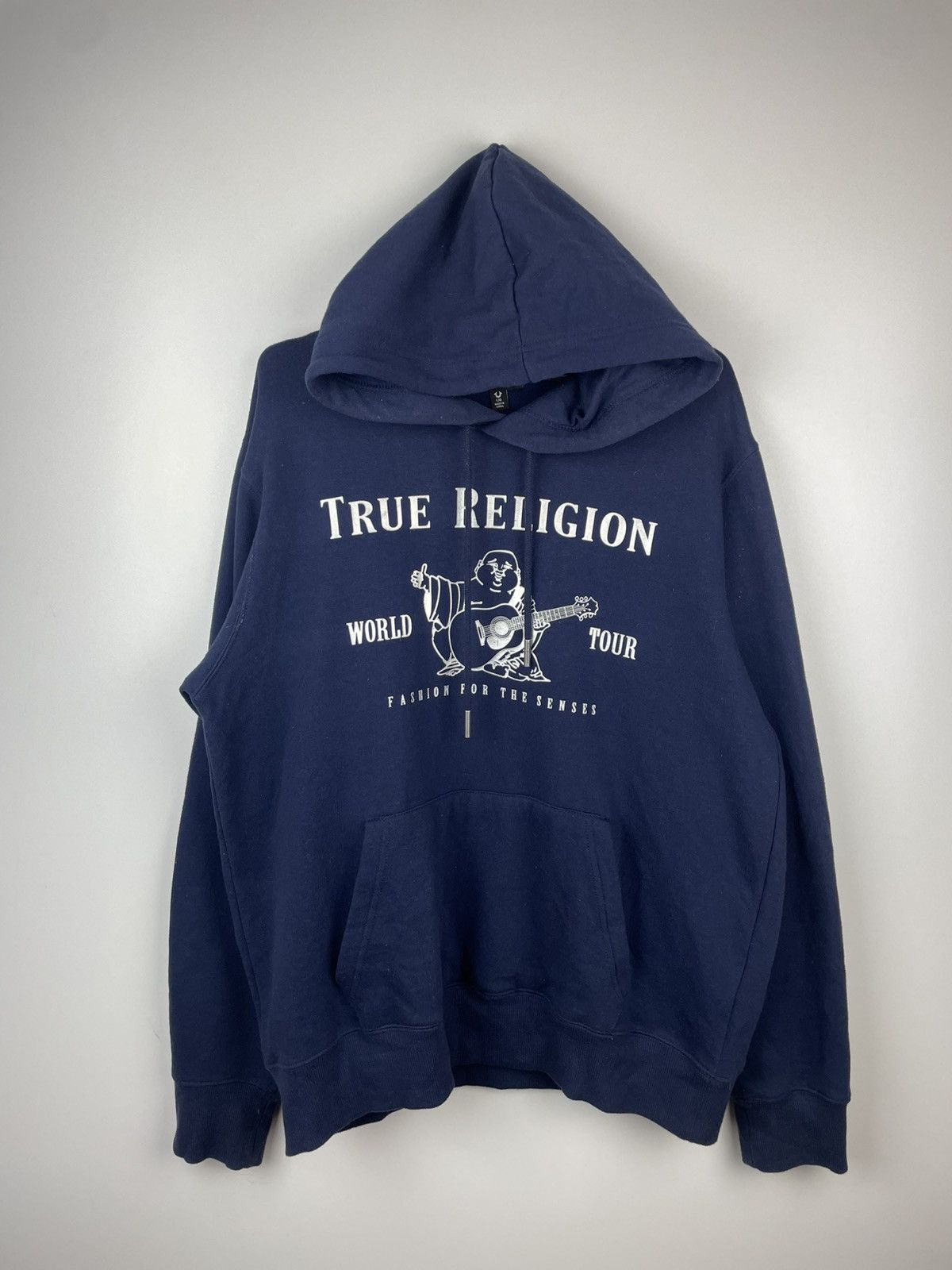 True Religion × Vintage True Religion Rare Streetwear Hoodie Big Logo Blue Size L Size US L / EU 52-54 / 3 - 1 Thumbnail