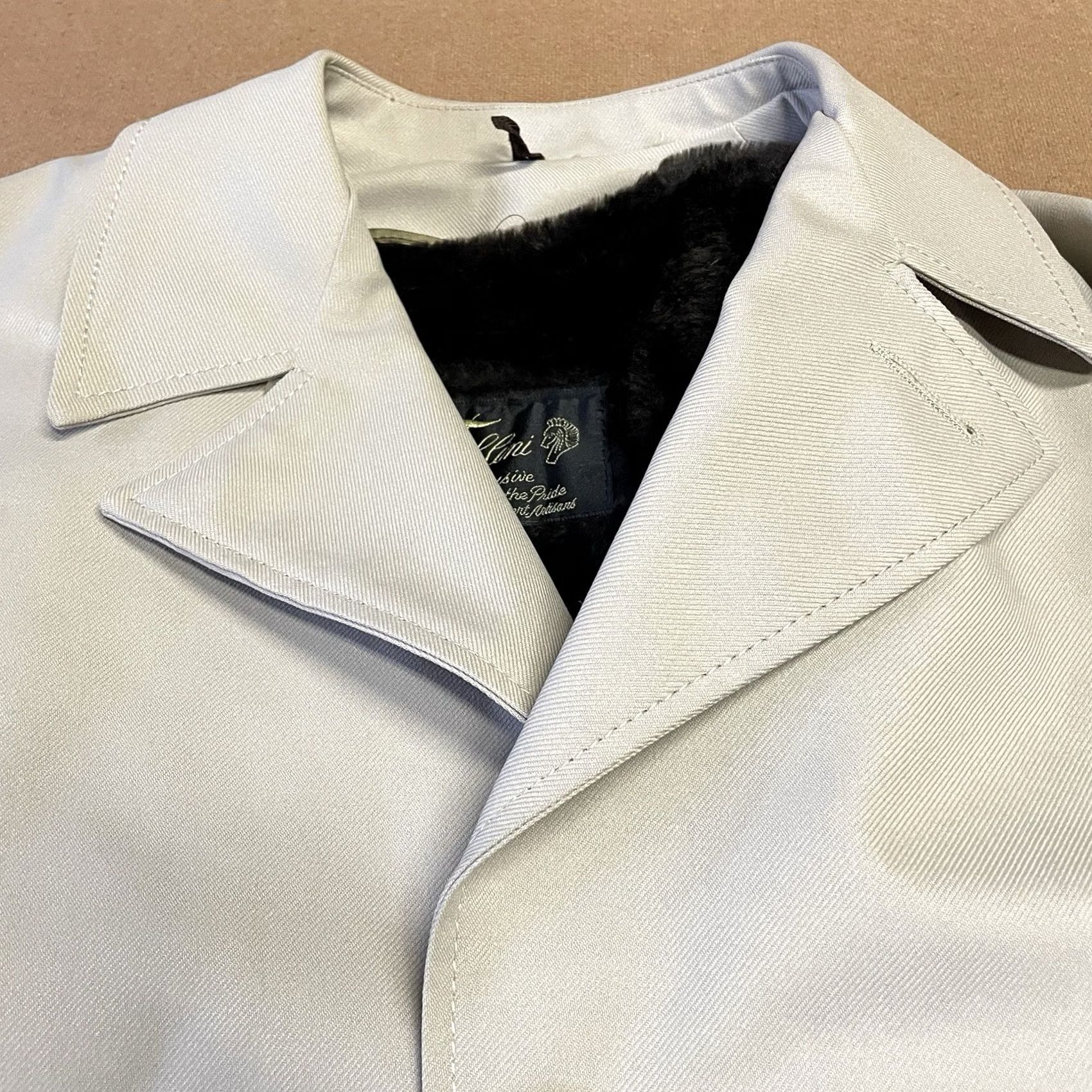 Vintage Fellini Coat Trench Adult 38 Reg Regular Button Pockets Gray Mens Clothing Coat Size US XXS / EU 40 - 3 Thumbnail