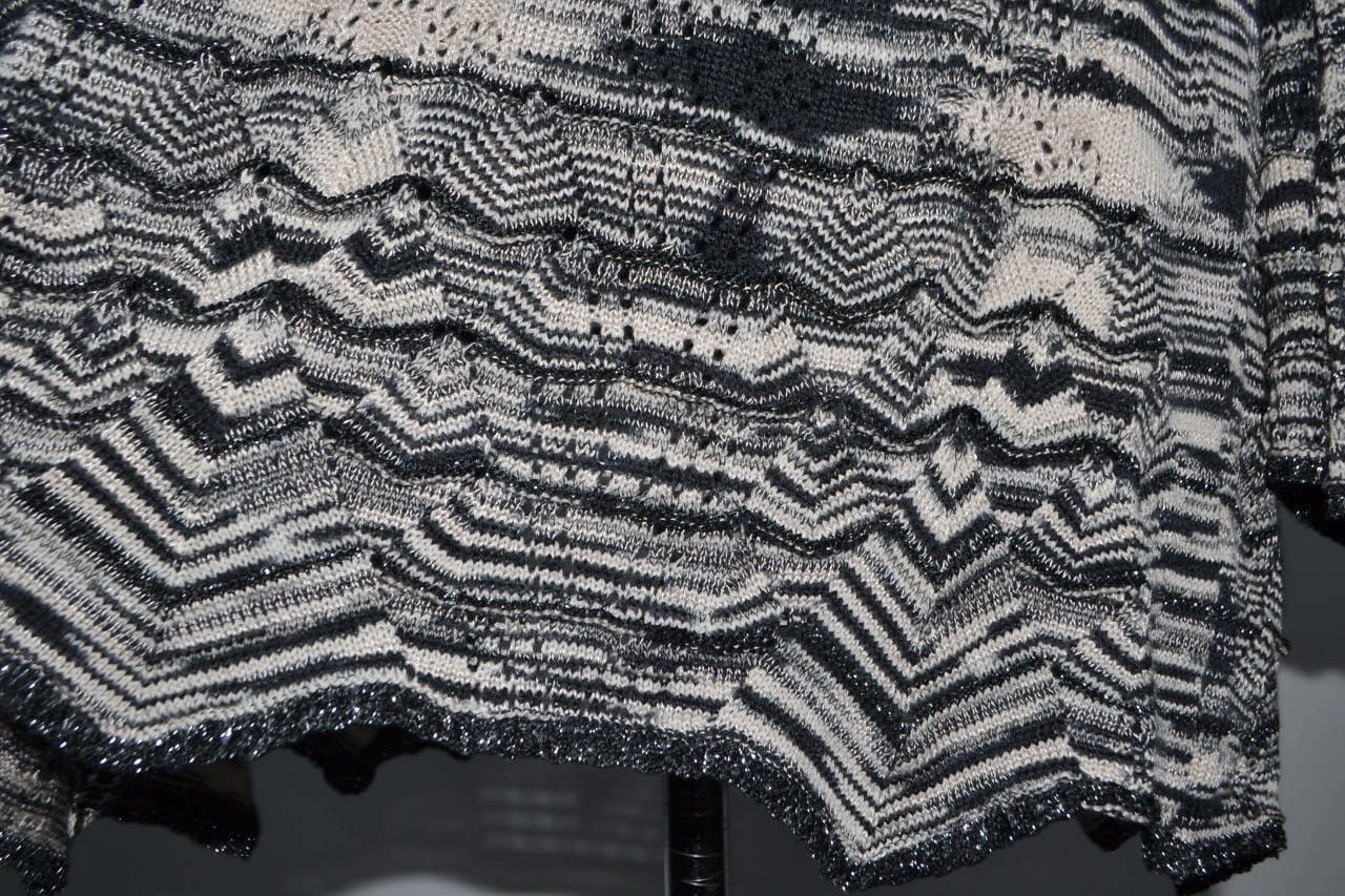Missoni Missoni Crochet-knit Wide Sleeve Belted Cardigan Sweater Size S / US 4 / IT 40 - 8 Thumbnail