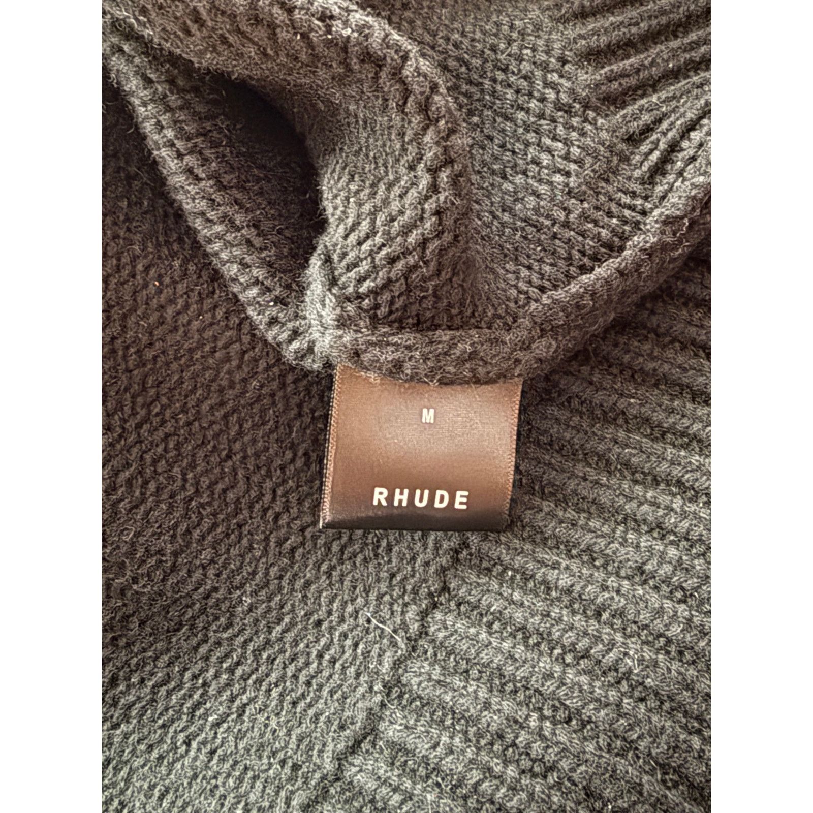 Rhude Rhude Black & Off-White Wool Colorblock Turtleneck Size US M / EU 48-50 / 2 - 7 Thumbnail