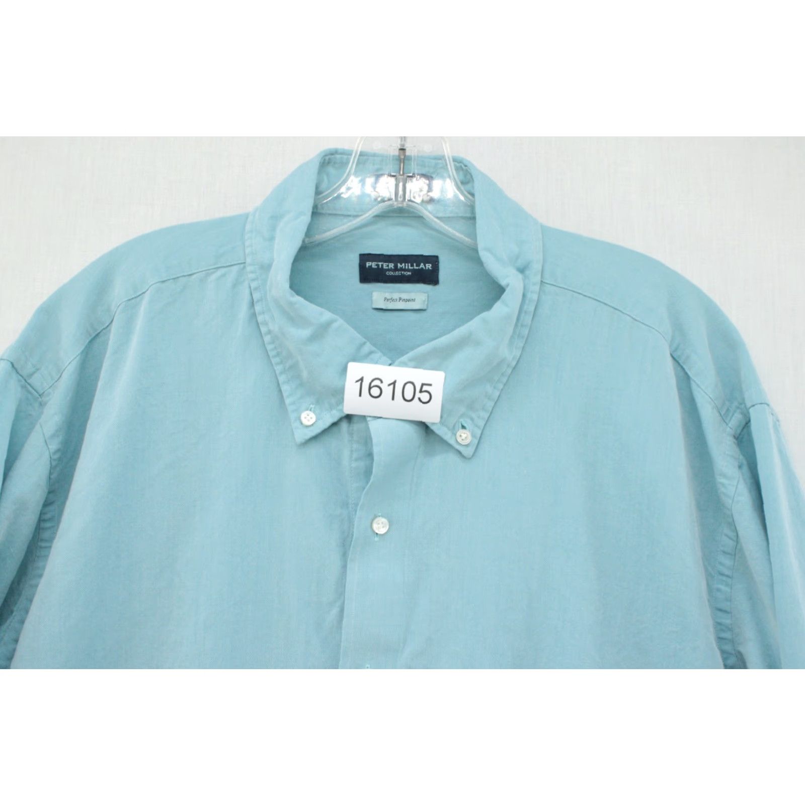 Peter Millar Peter Millar Shirt Mens 2XL Button-Up Teal Green Preppy Modern Golfer Button-Down Casual Business Weekday Adult Mens Size US XXL / EU 58 / 5 - 7 Thumbnail
