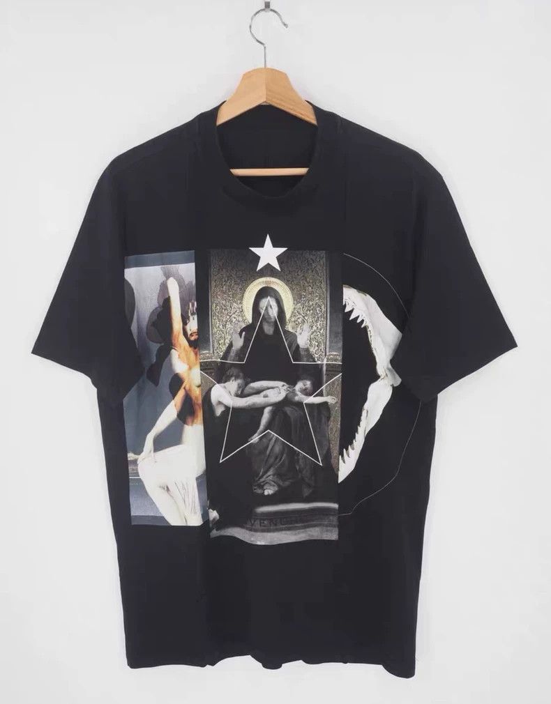 Givenchy Givenchy Madonna Shark Print Black Tee - dmc Size US S / EU 44-46 / 1 - 1 Thumbnail