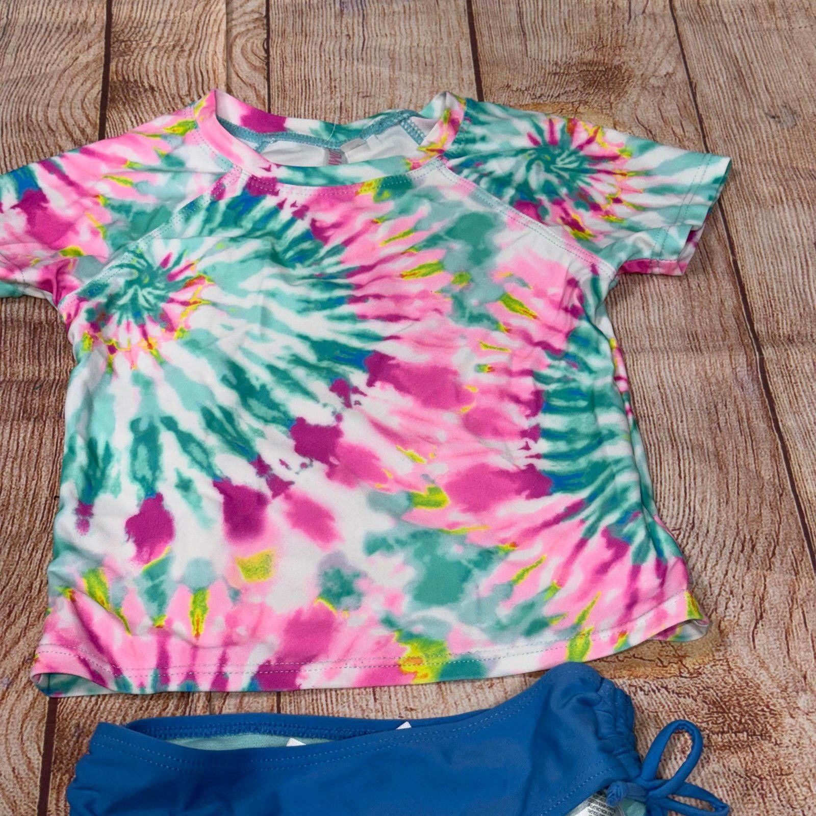 Other Limited Too Girls' Tie-Dye Rash Guard Set Size 5/6 Size ONE SIZE - 5 Thumbnail