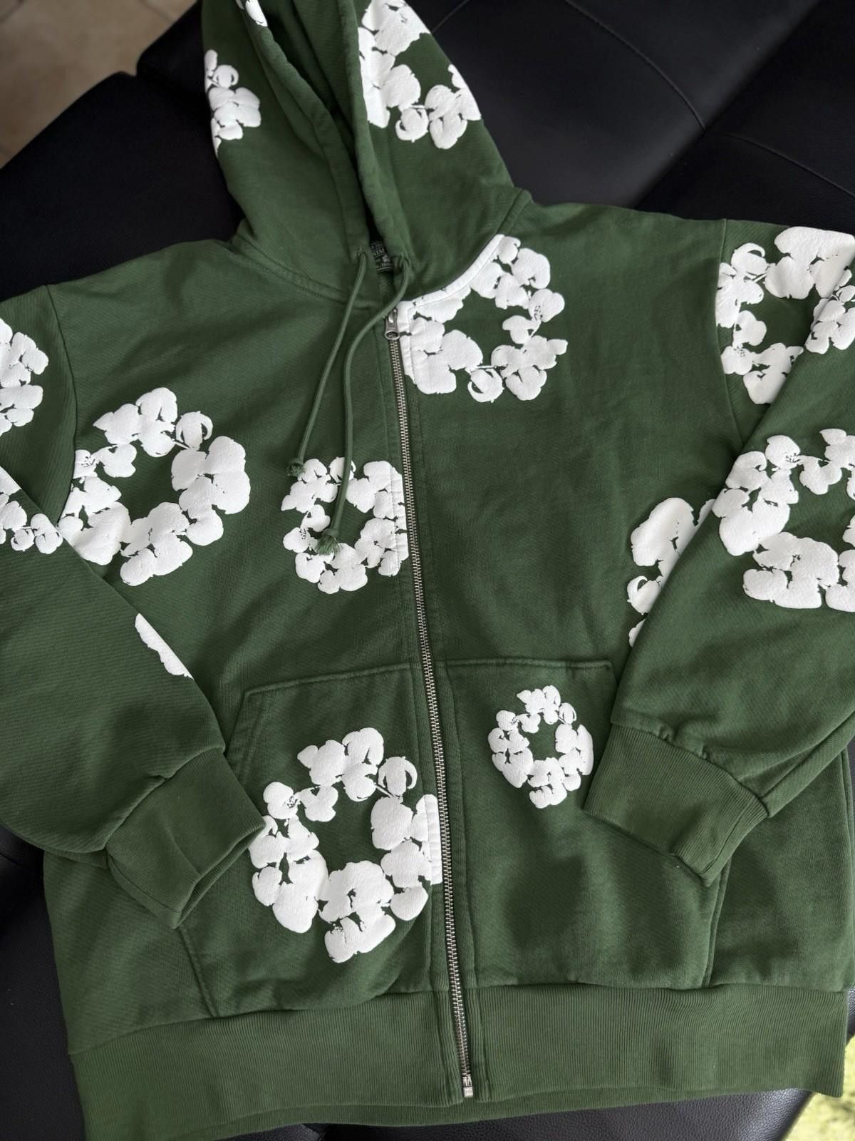 DENIM TEARS Size S - Denim Tears Cotton Wreath Green Zip Up Hoodie 2025 Size US S / EU 44-46 / 1 - 4 Thumbnail
