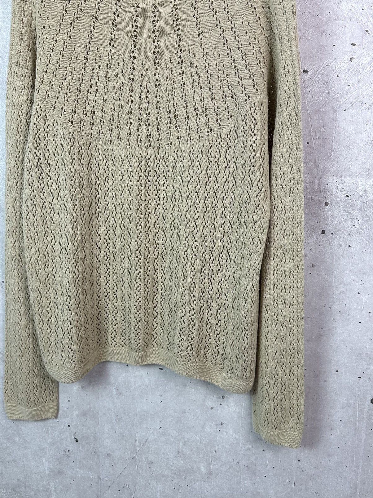 Uniqlo Ines De La Fressage Beige Knit Long Sleeve Sweater