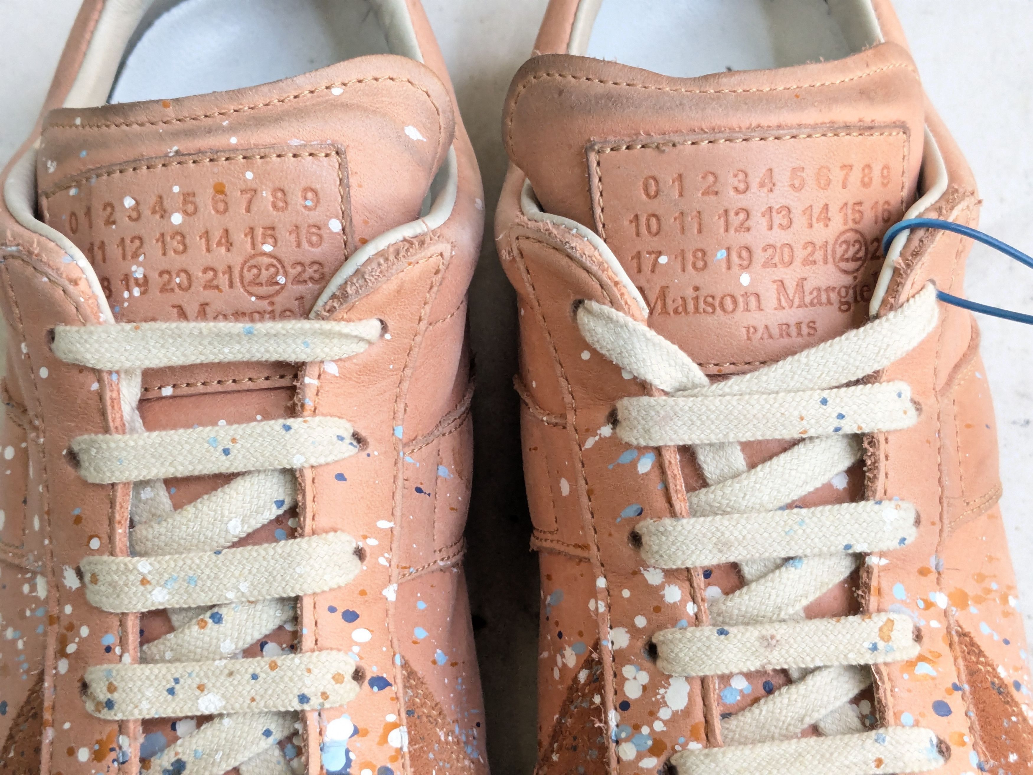 Maison Margiela Maison Margiela GAT Replica Orange Paint Splatter 10 43 Low Size US 10 / EU 43 - 6 Thumbnail