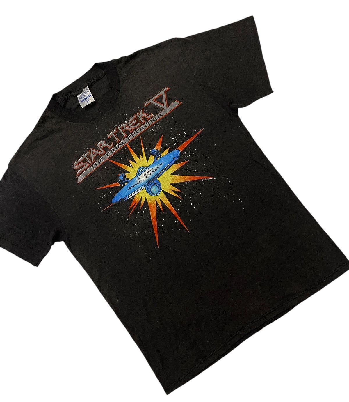 Vintage Vintage Star Trex movie The Final Frontier 1989 tee Size US L / EU 52-54 / 3 - 3 Thumbnail