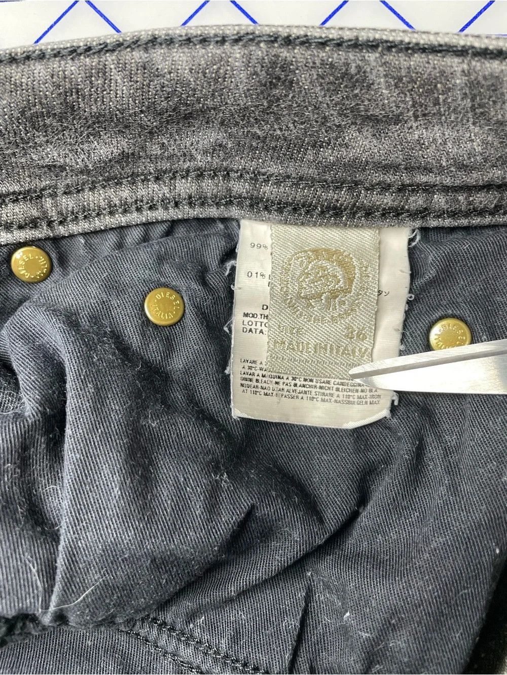 Diesel Diesel Thanaz Slim Gray Jeans Made in Italy Size 38x32.5 Size US 38 / EU 54 - 5 Thumbnail