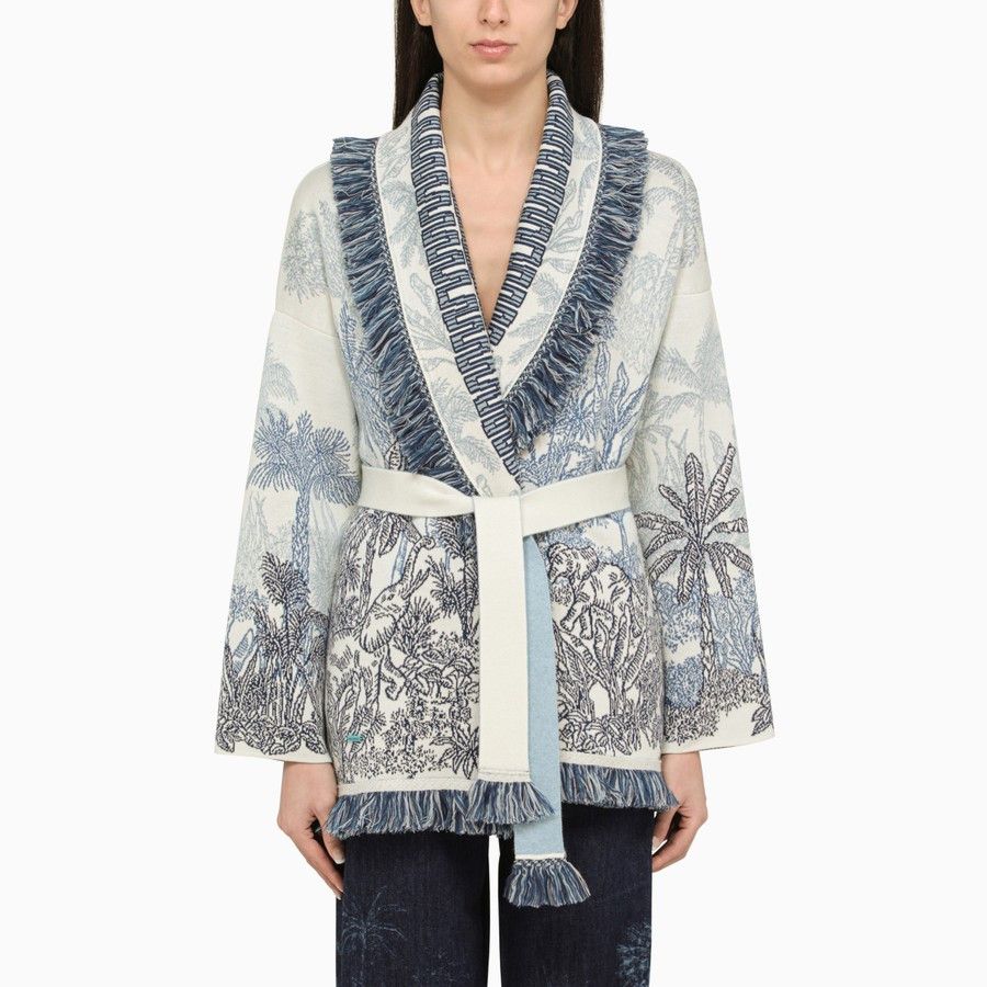 image of Alanui O1D2Blof01223 Cardigan In White, Women's (Size XS)